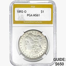 1892-O Morgan Silver Dollar PGA MS61