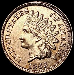 1863 RED Indian Head Cent CHOICE BU