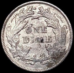 1874 Arws Seated Liberty Dime NEARLY UNCIRCULATED