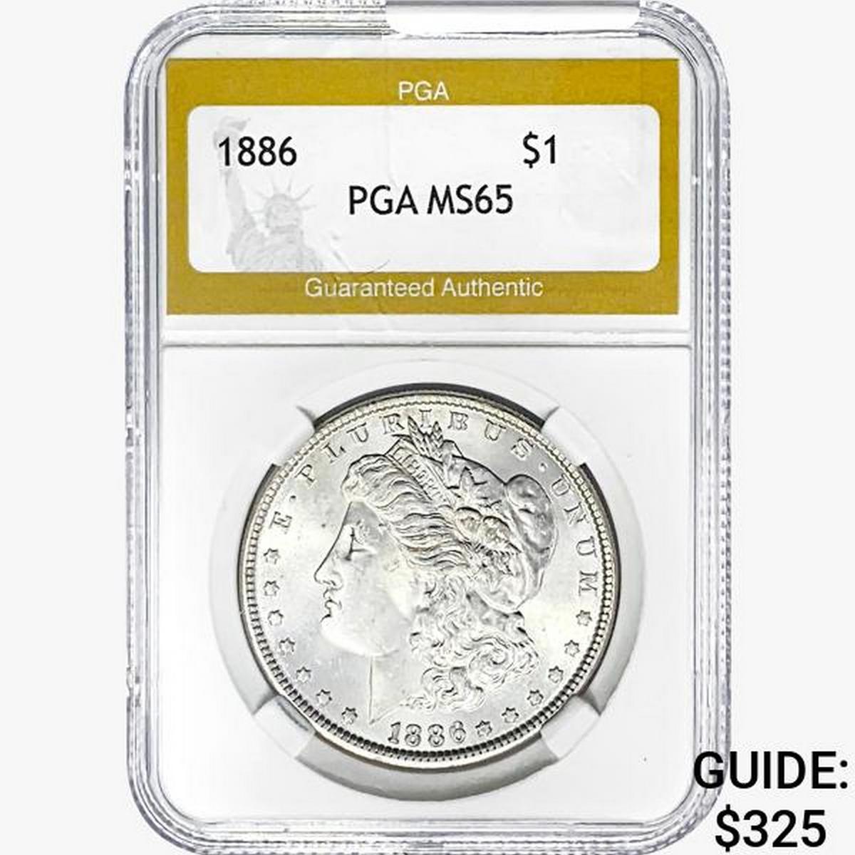 1886 Morgan Silver Dollar PGA MS65