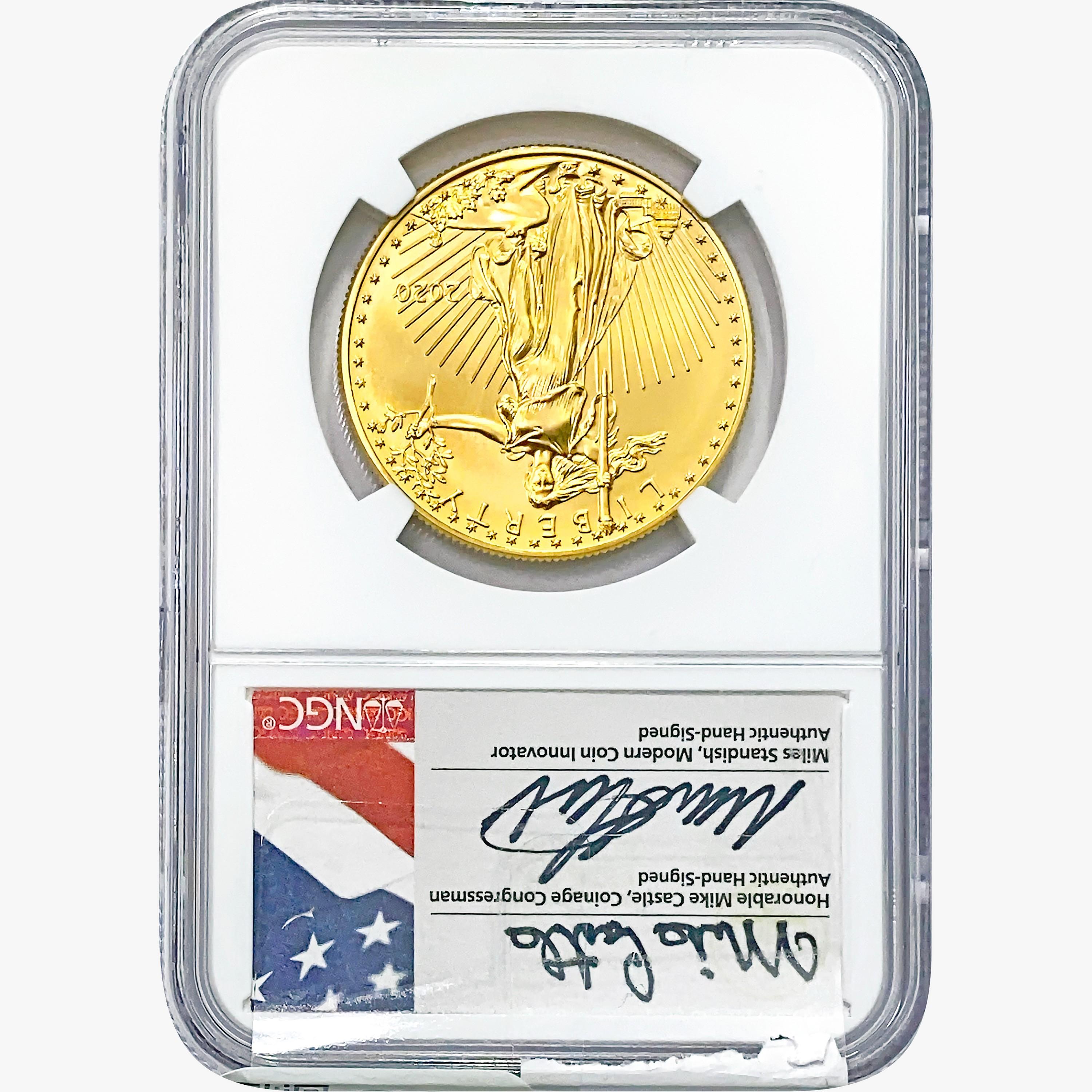 2020 $50 1oz. Gold Eagle NGC MS70 ER