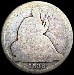 1838-O Seated Liberty Dime NICELY CIRCULATED