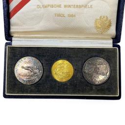 1984 Austria Winter Olympic Set w/ Gold (6.97g)(3