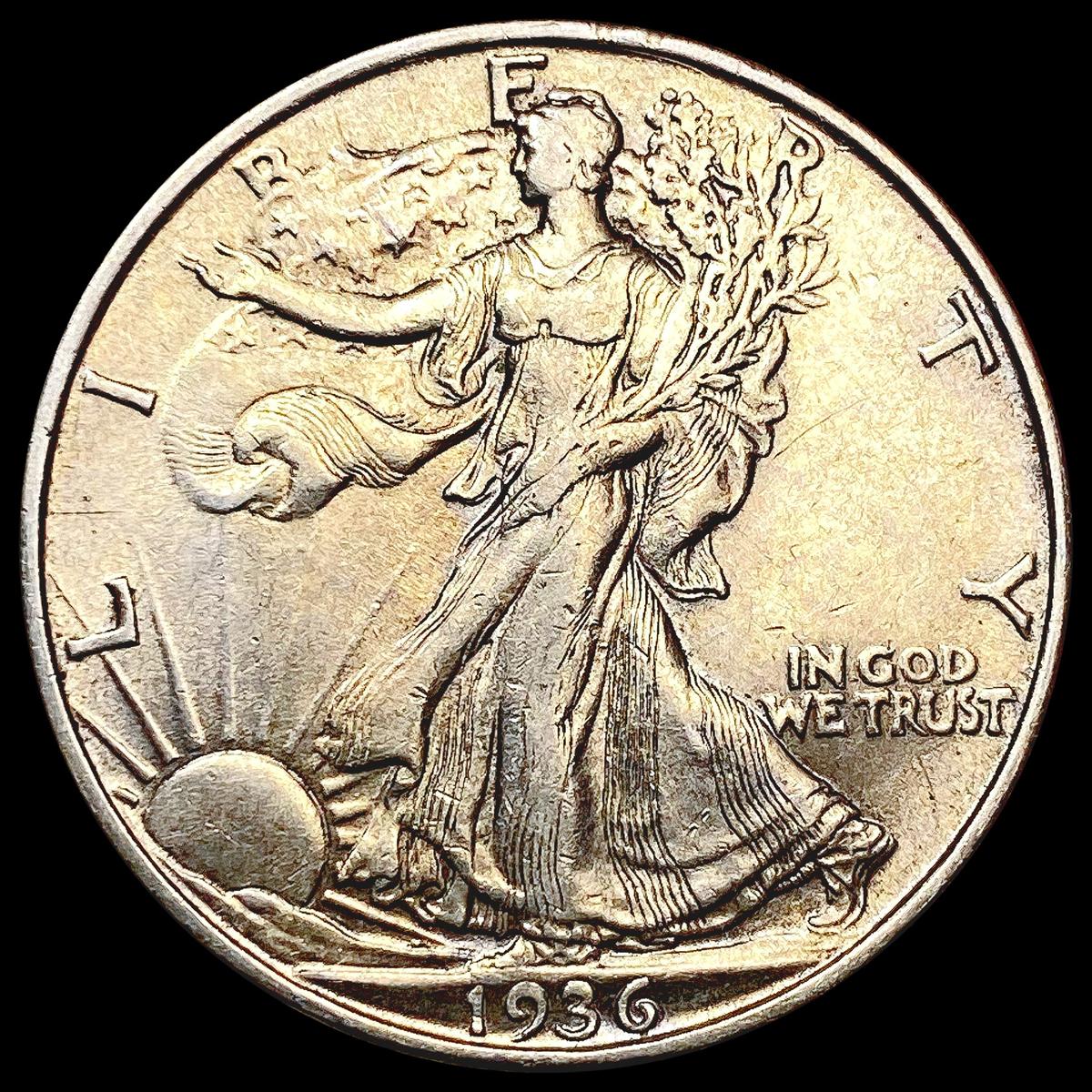 1936-D Walking Liberty Half Dollar CLOSELY UNCIRCU