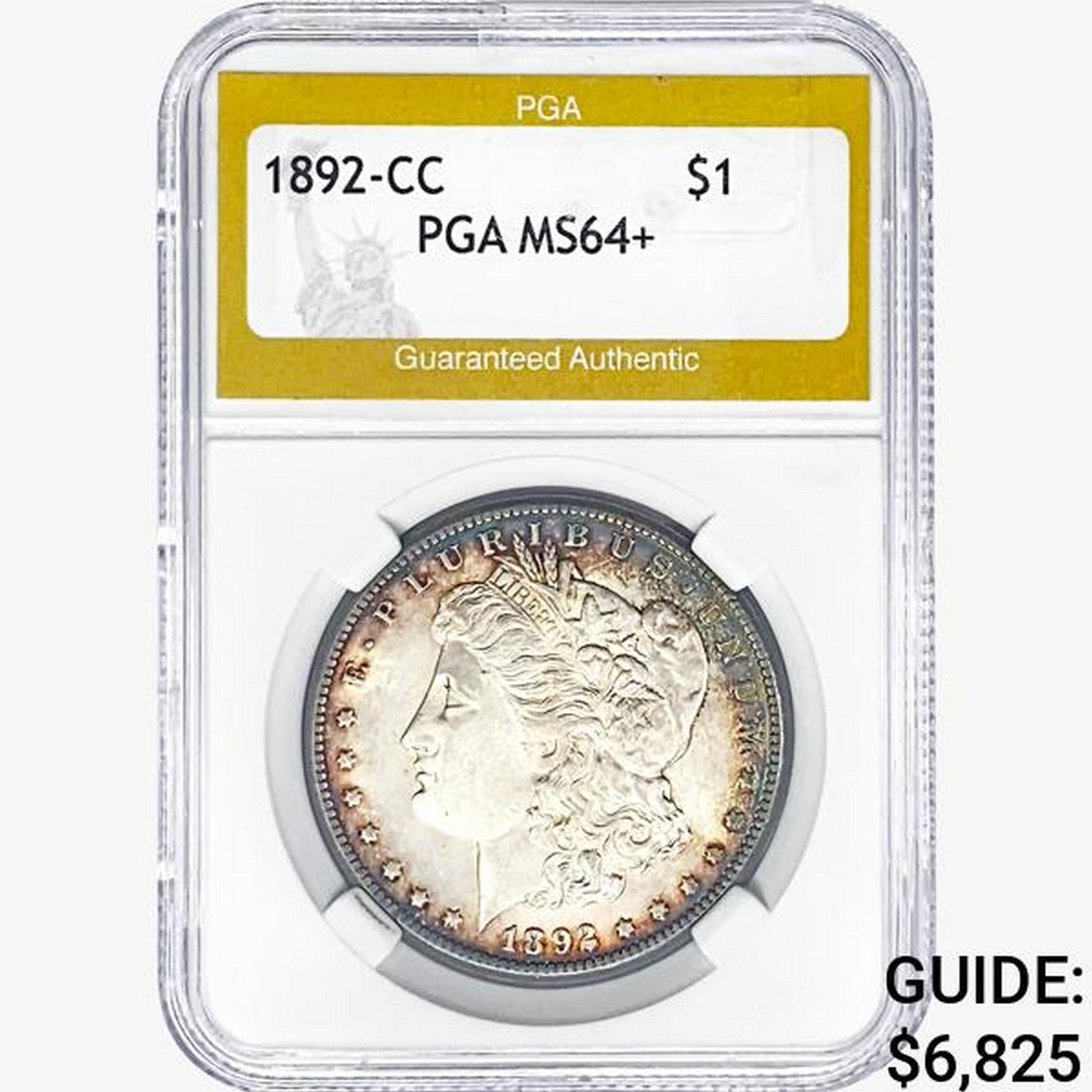 1892-CC Morgan Silver Dollar PGA MS64+