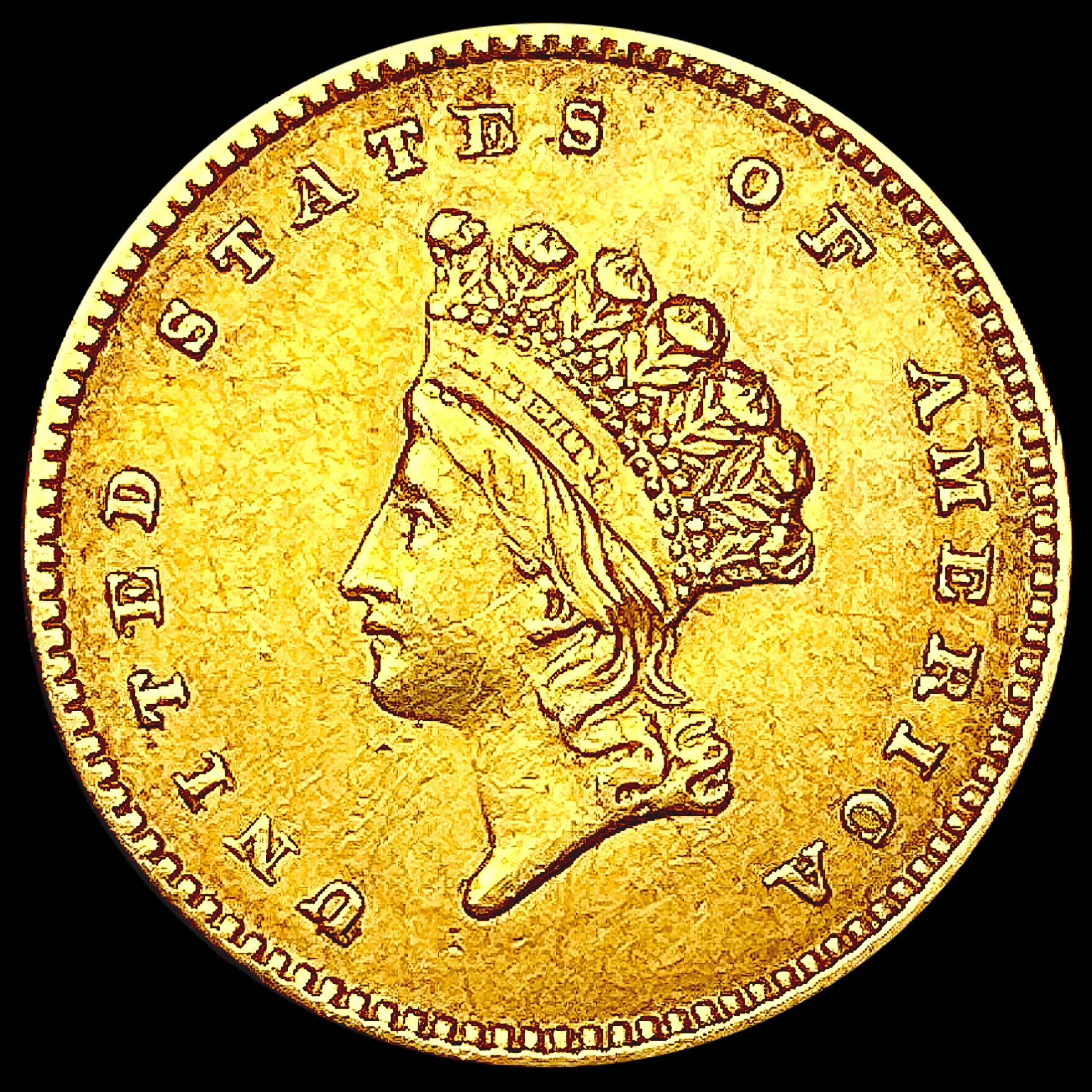 1854 Rare Gold Dollar CLOSELY UNCIRCULATED