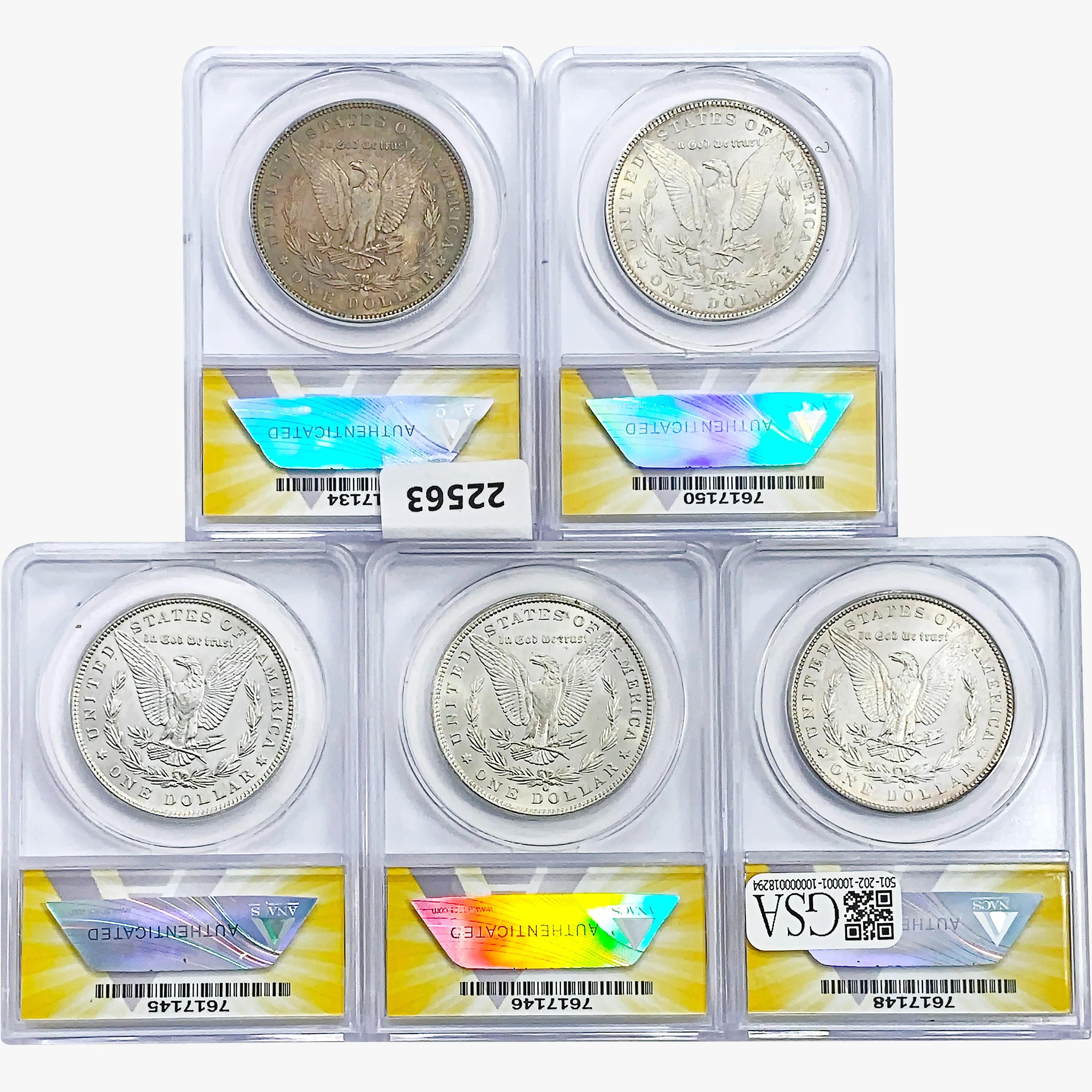 1898-1901 [5] Morgan Silver Dollar ANACS MS62