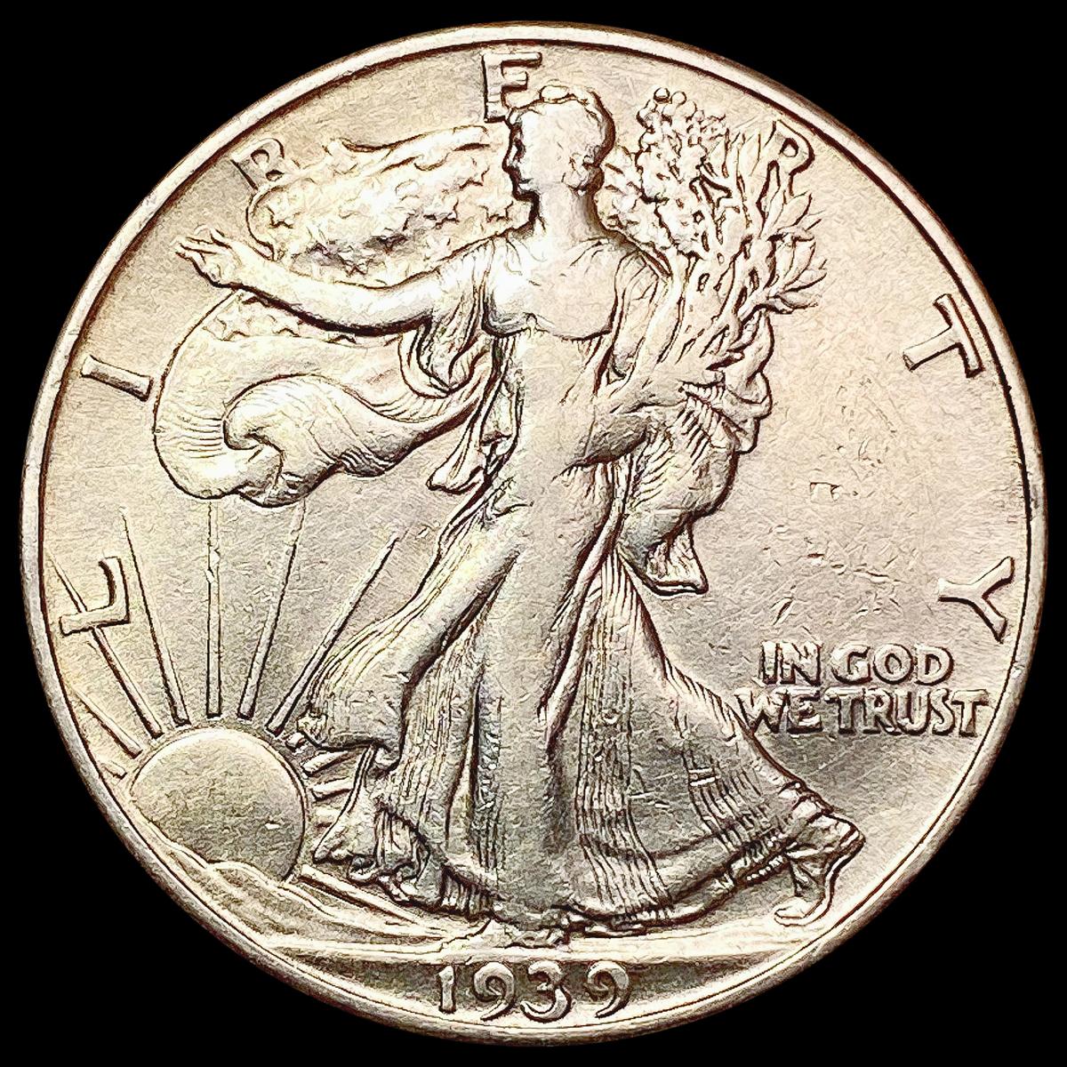 1939-D Walking Liberty Half Dollar CLOSELY UNCIRCU