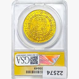 1815-NR .76oz. Gold 8 Escudos Colombia JF KM-66.1