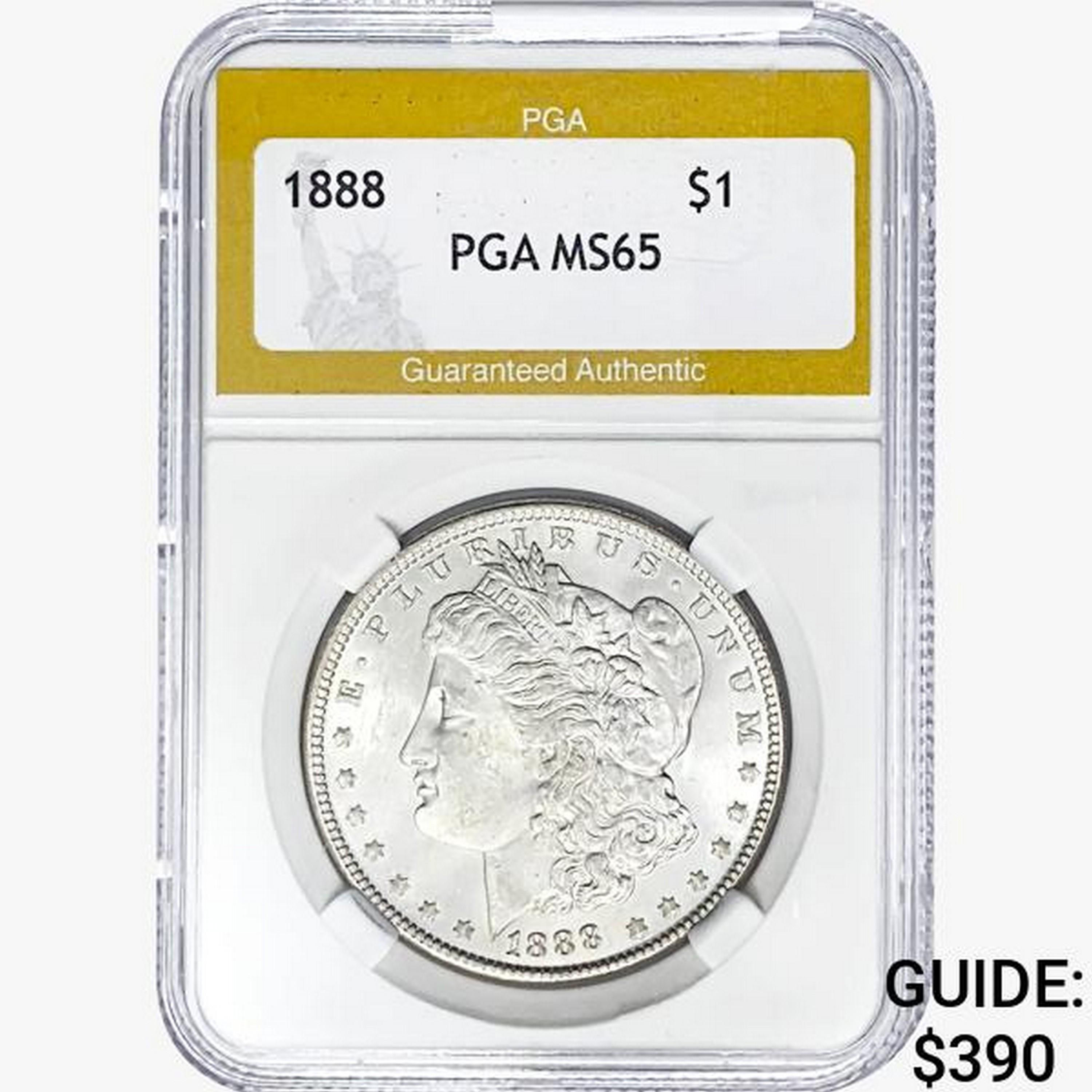 1888 Morgan Silver Dollar PGA MS65