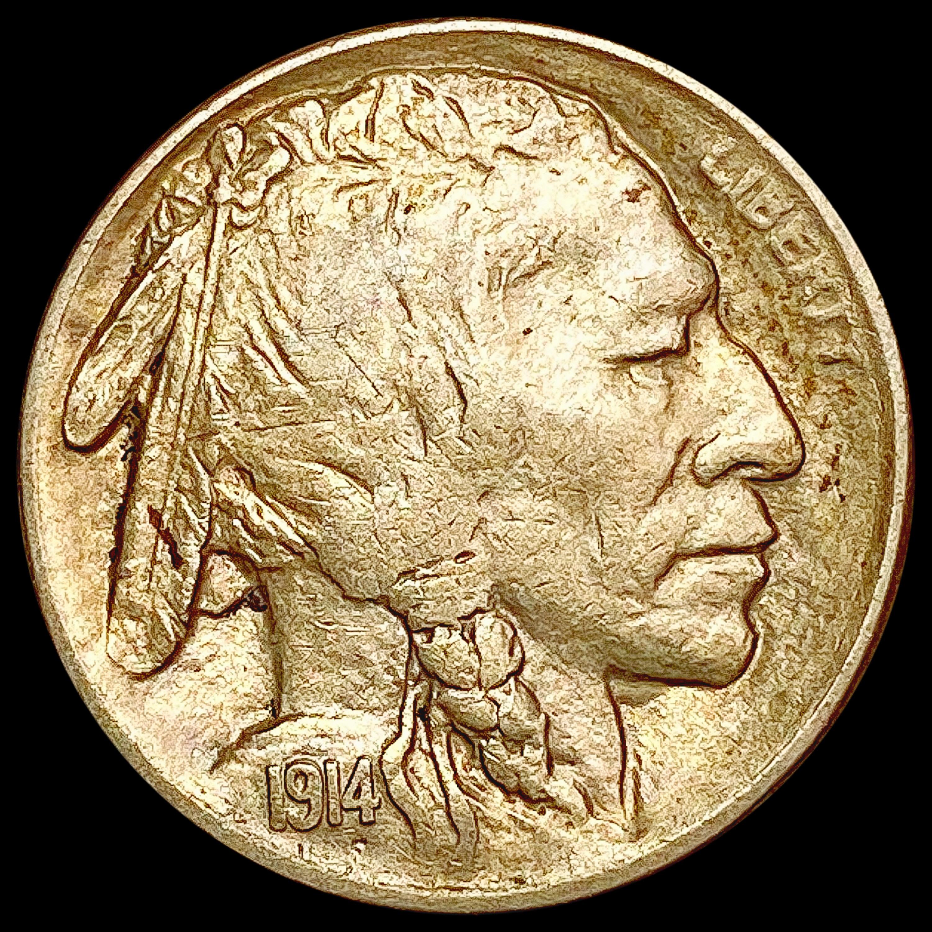 1914-S Buffalo Nickel LIGHTLY CIRCULATED