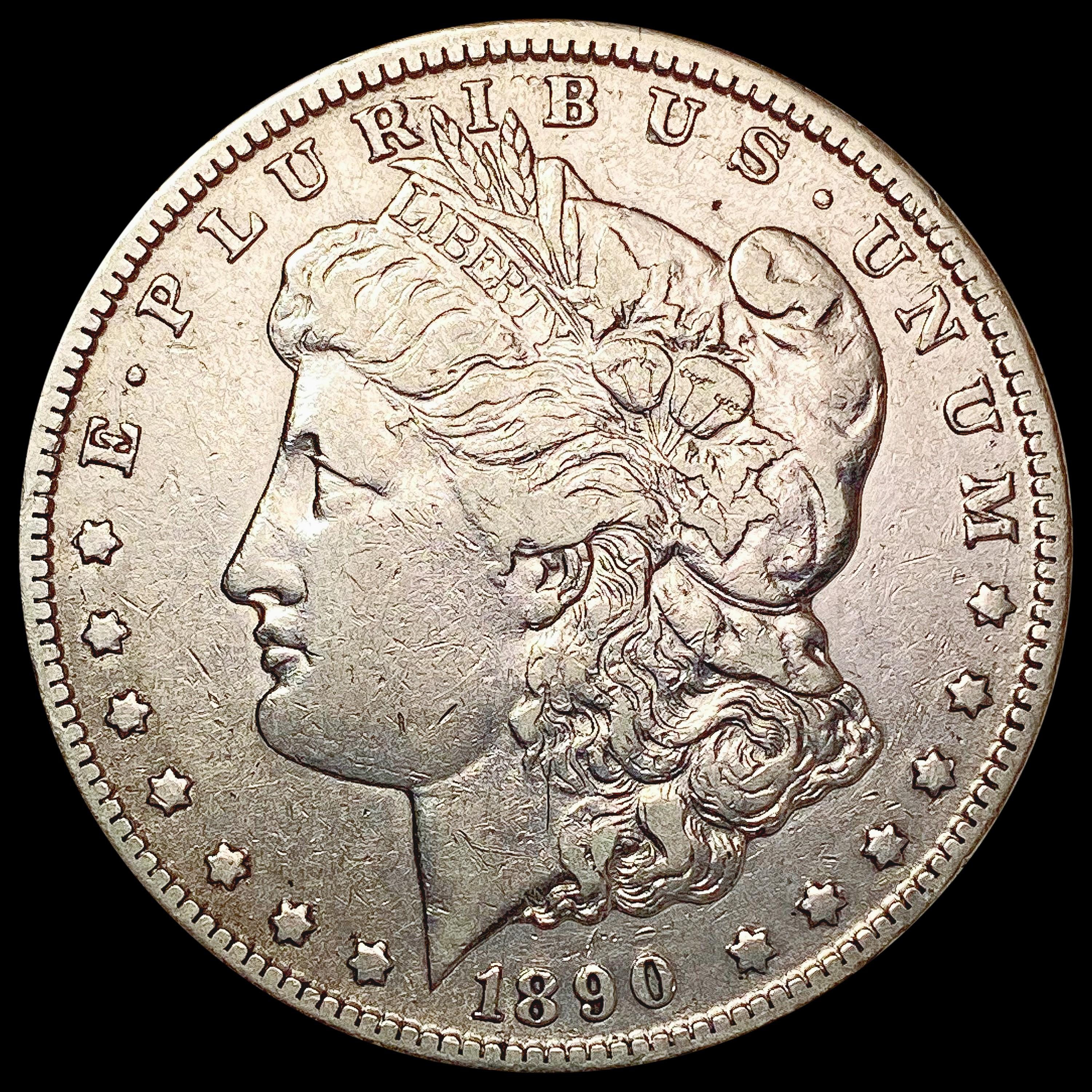 1890-CC Morgan Silver Dollar NEARLY UNCIRCULATED