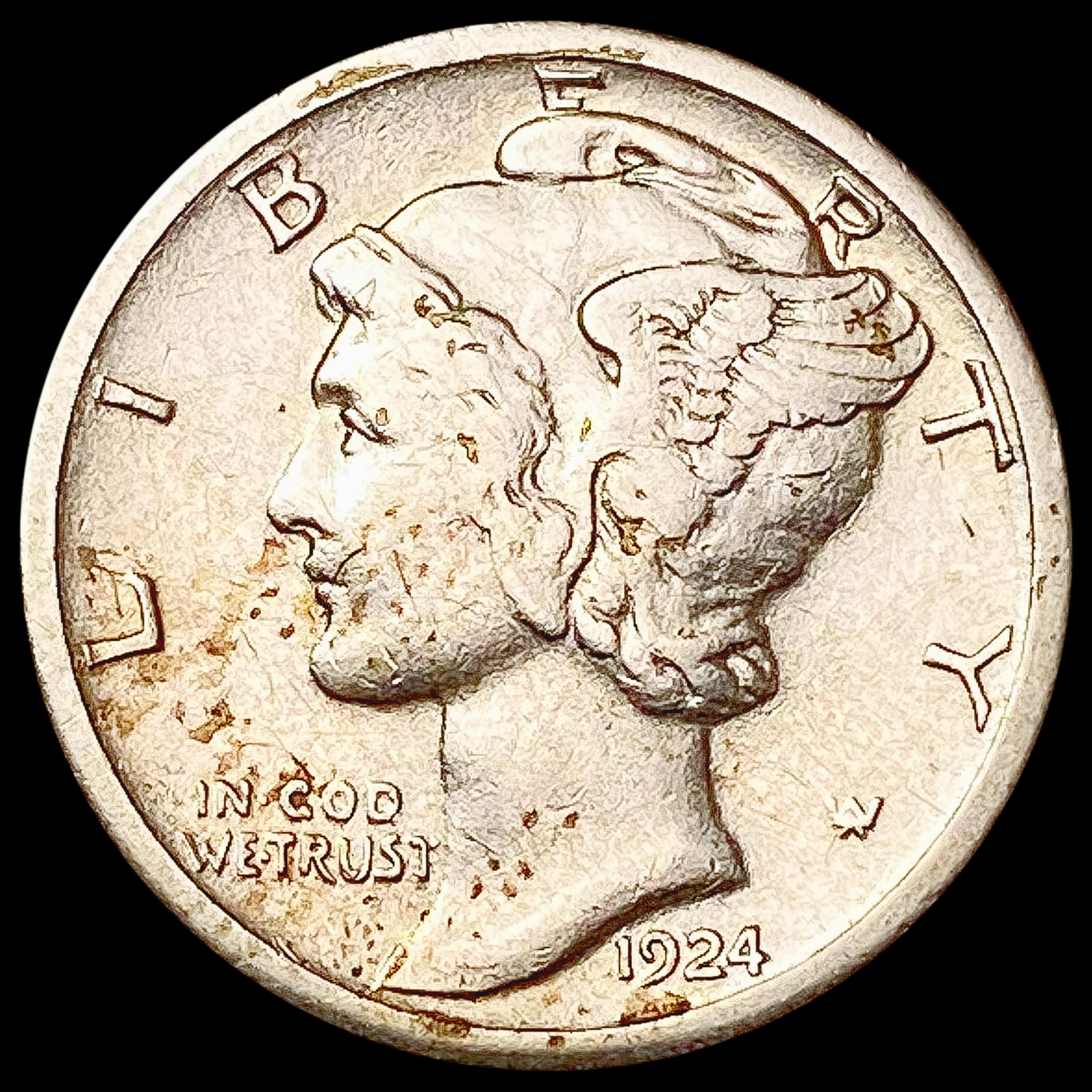 1924-S Mercury Dime CLOSELY UNCIRCULATED