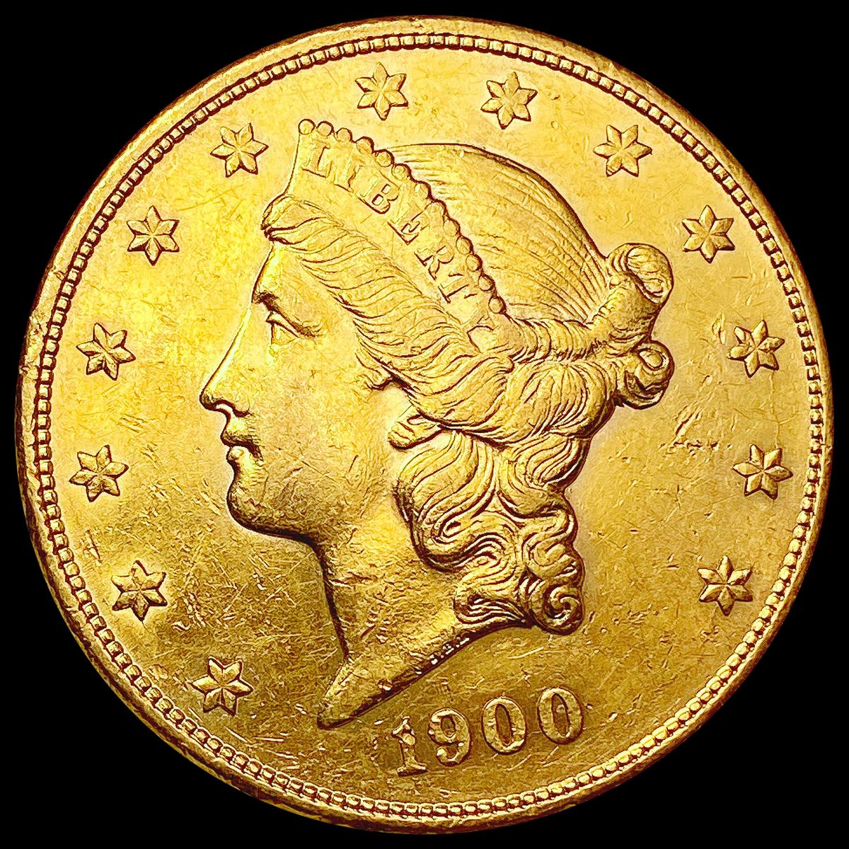 1900-S $20 Gold Double Eagle CHOICE AU