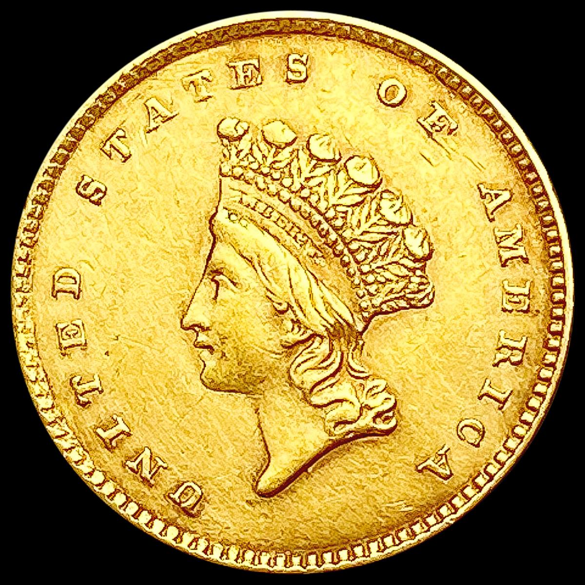 1854 Rare Gold Dollar CLOSELY UNCIRCULATED