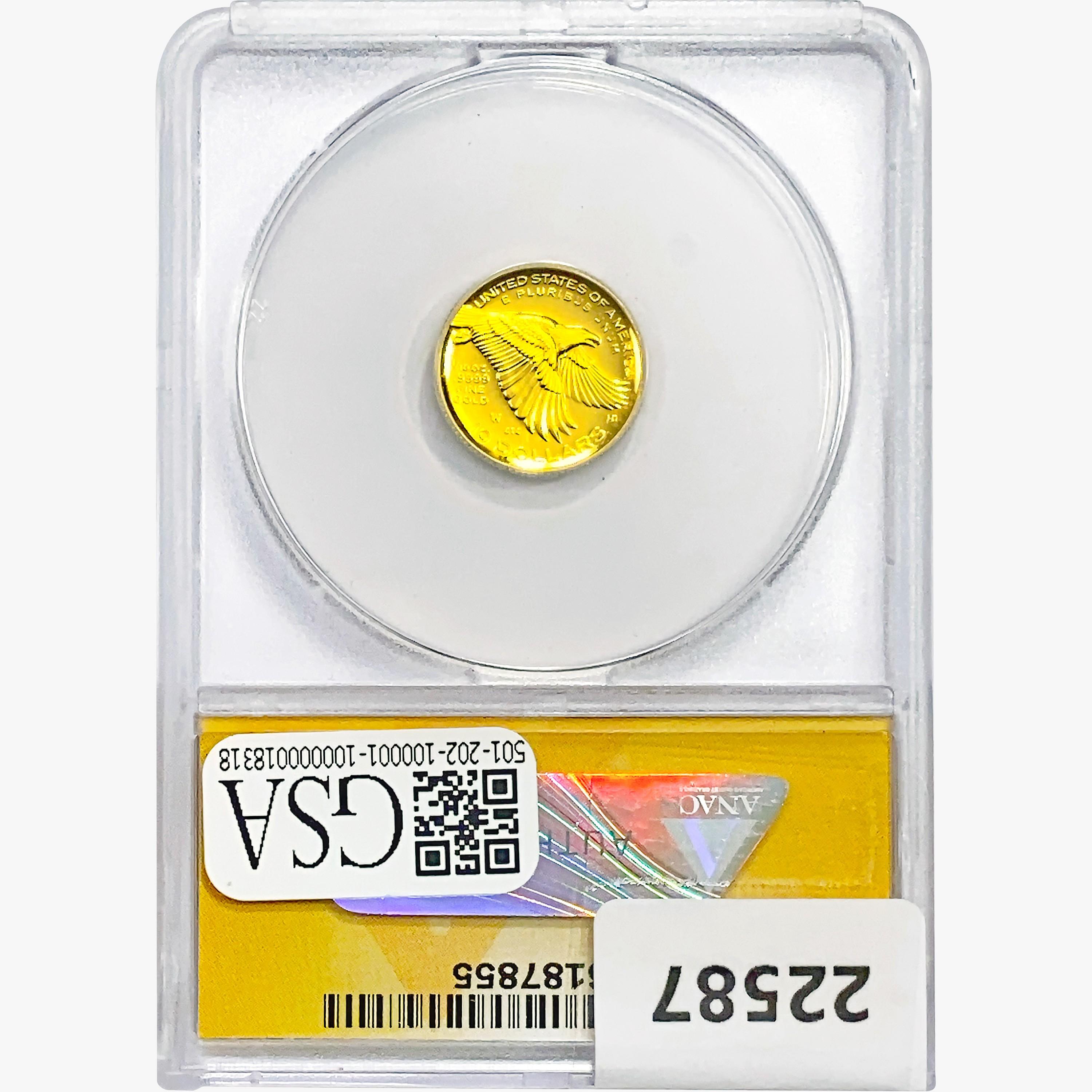 2018-W 1/10oz. Gold $10 American Liberty ANACS PF6