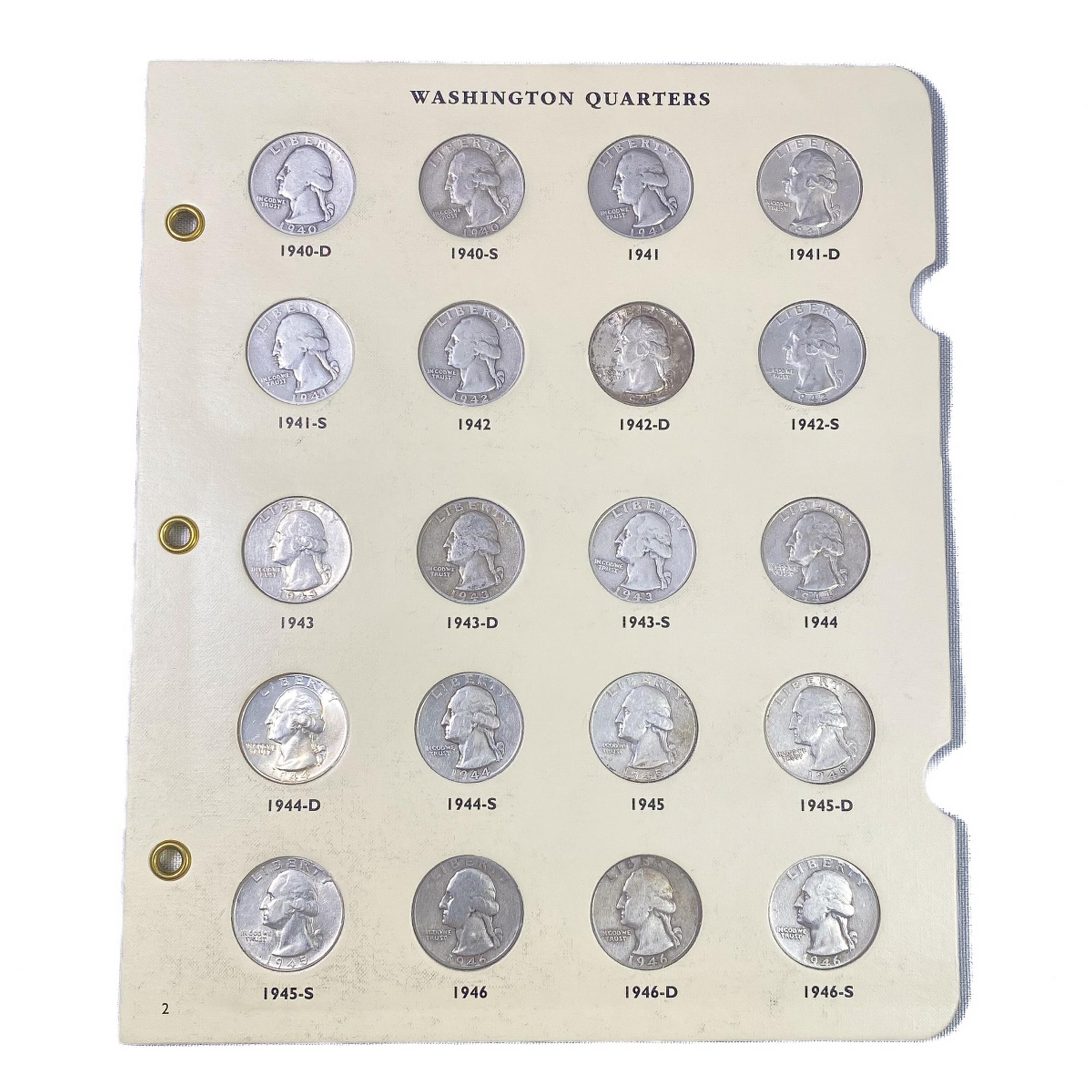 1932-1963 Washington Quarter Book (160 Coins)