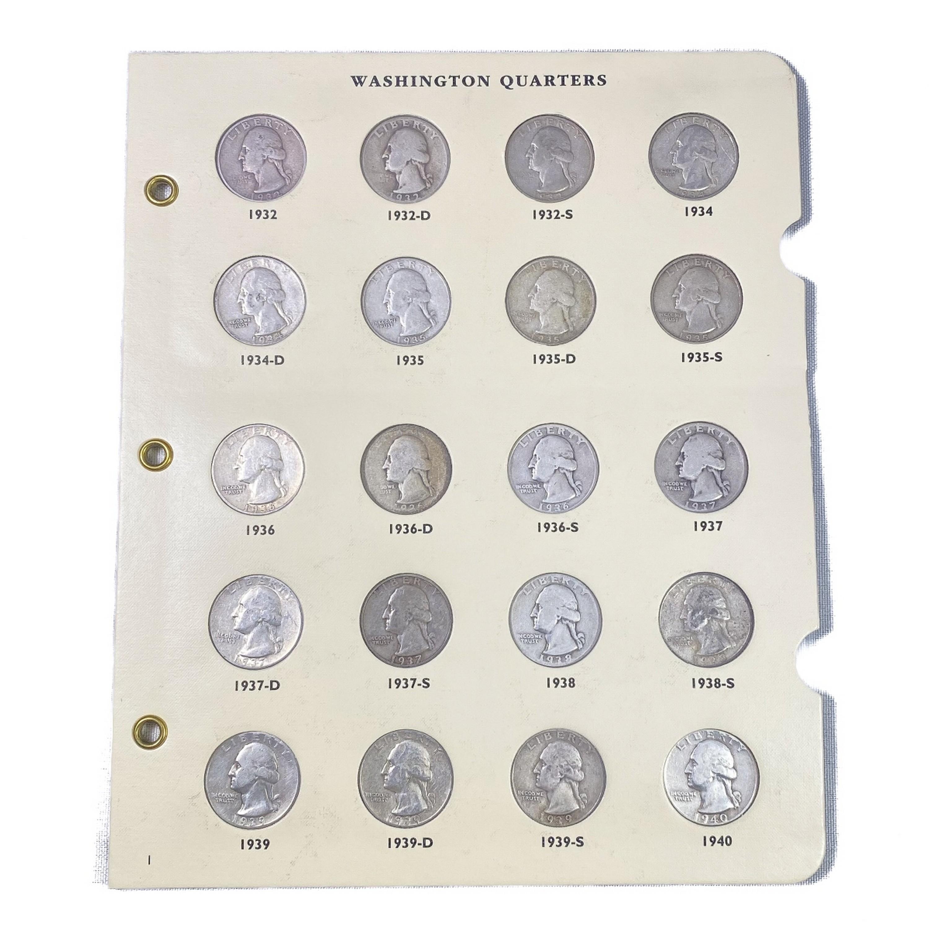 1932-1963 Washington Quarter Book (160 Coins)