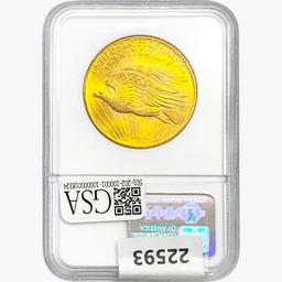 1908 $20 Gold Double Eagle NGC MS63 No Motto