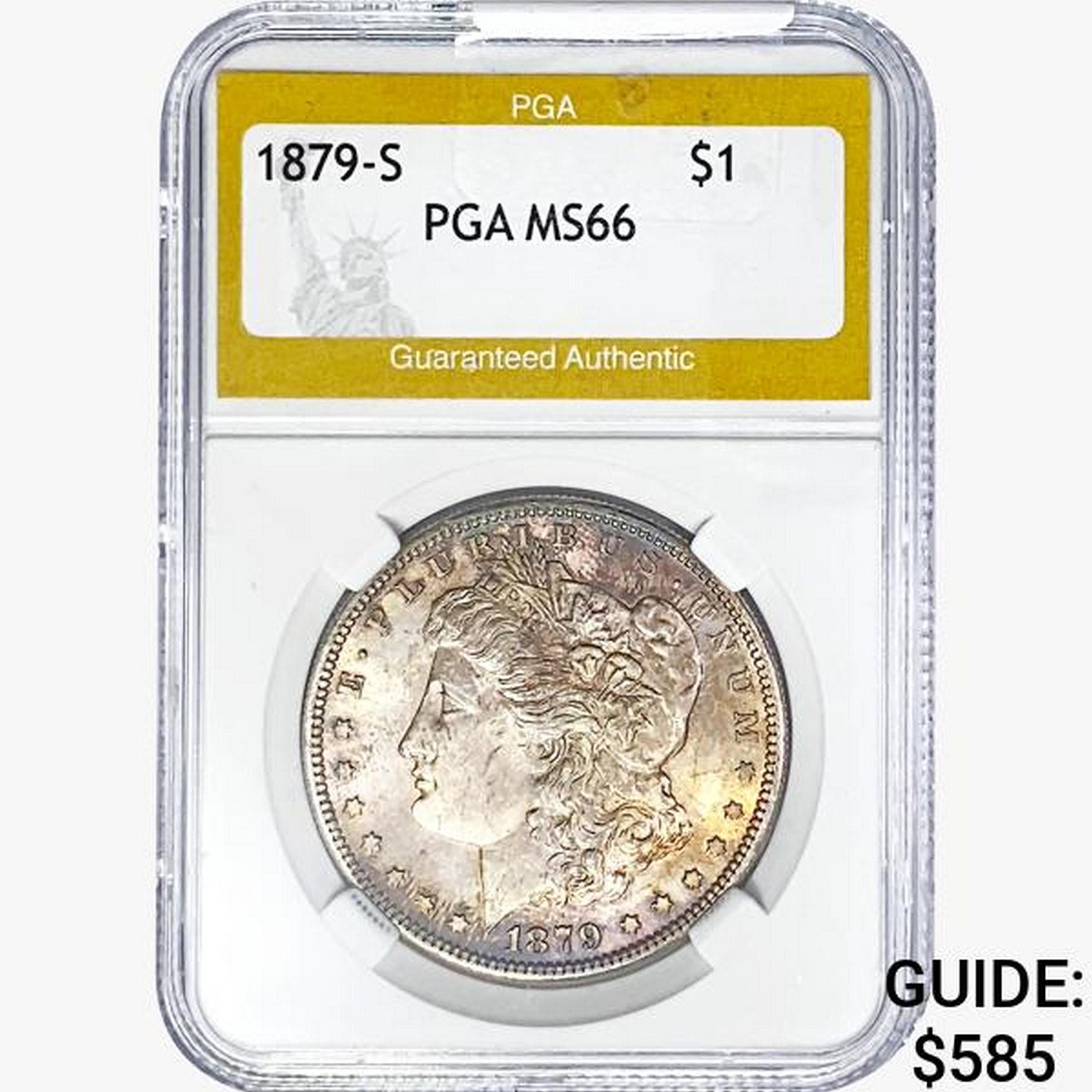 1879-S Morgan Silver Dollar PGA MS66