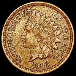 1863 Indian Head Cent CLOSELY UNCIRCULATED