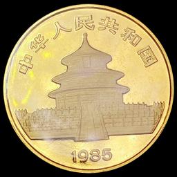 1985 China Gold Panda 1oz .999 CHOICE PROOF