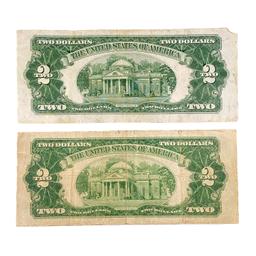 1928 $2 [2] Red Seal Bills