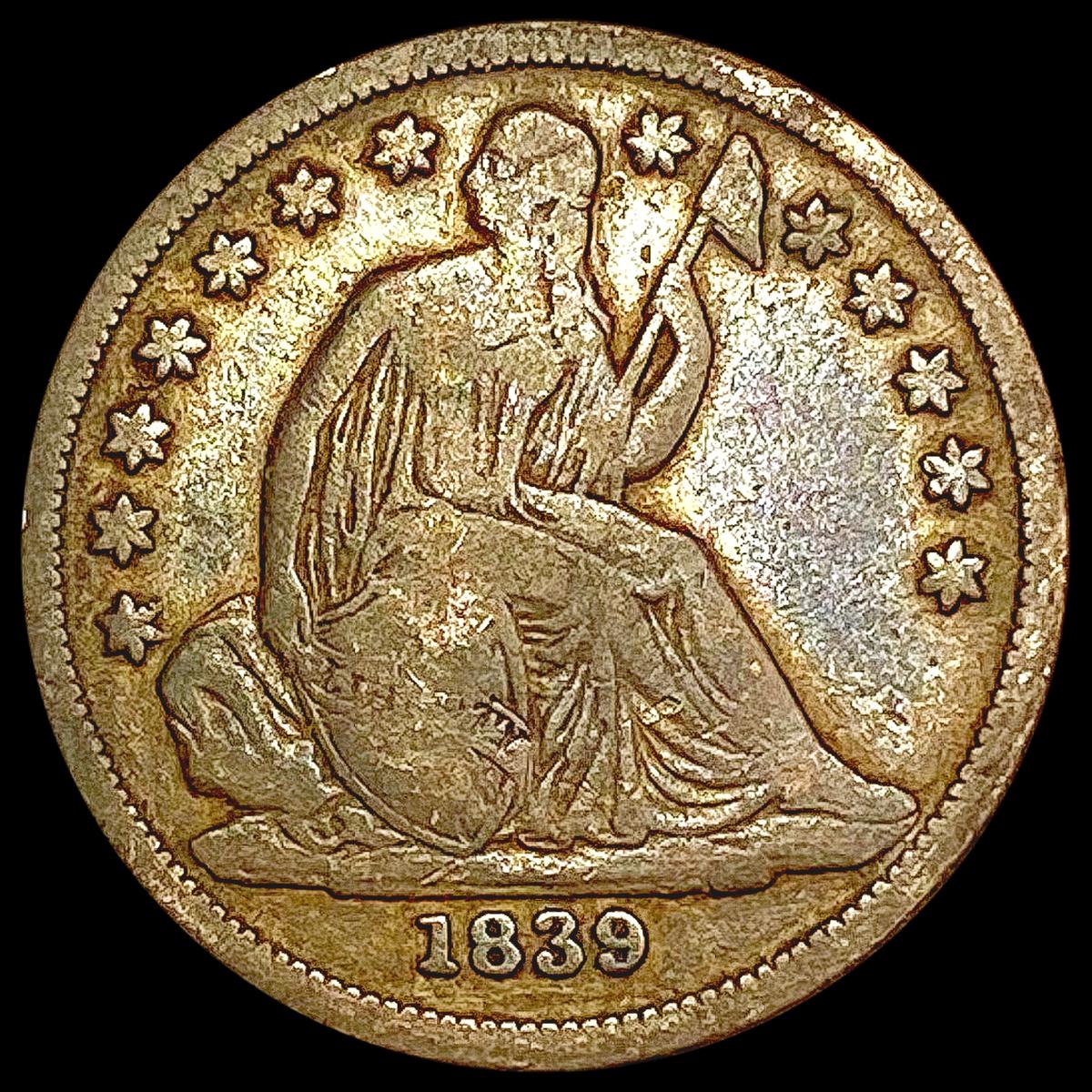 1839-O Seated Liberty Dime LIGHTLY CIRCULATED