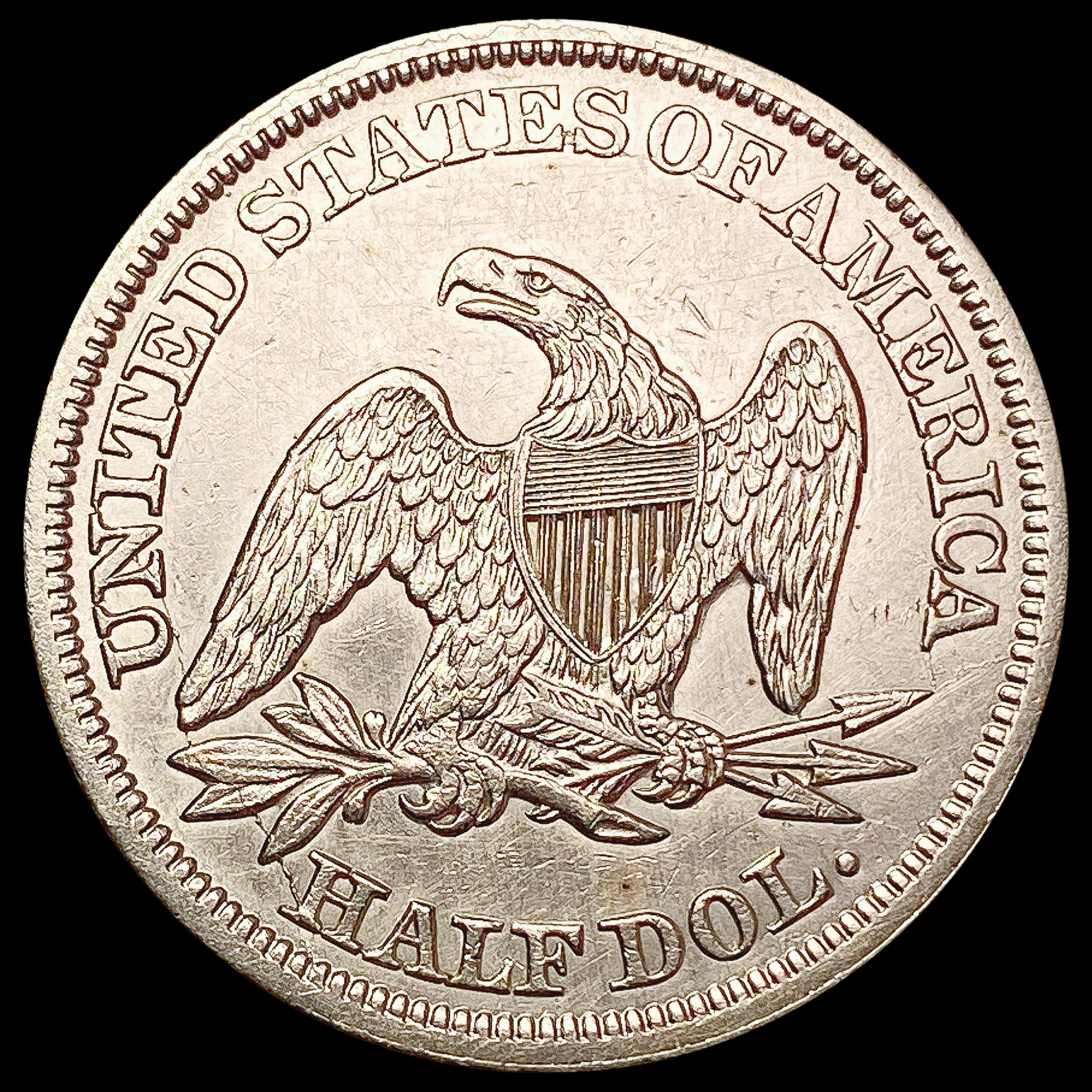 1843 Seated Liberty Half Dollar CLOSELY UNCIRCULAT