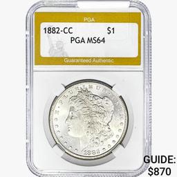 1882-CC Morgan Silver Dollar PGA MS64