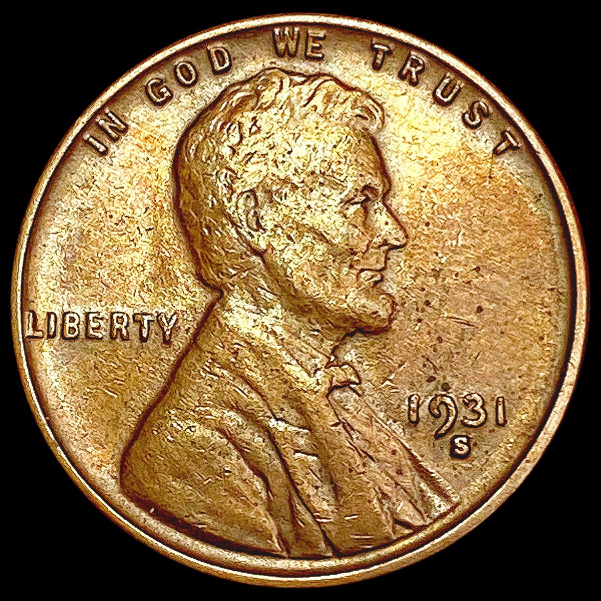 1931-S Wheat Cent CLOSELY UNCIRCULATED