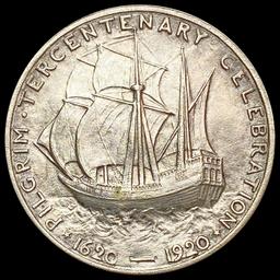 1921-D Pilgrim Half Dollar CLOSELY UNCIRCULATED