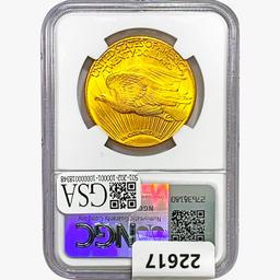 1927 $20 Gold Double Eagle NGC MS65