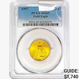 1997 $10 1/4oz. Gold Eagle PCGS MS69