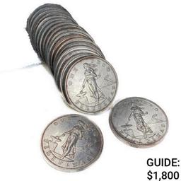 1903 US Philippines Silver Peso Roll (20 Coins)