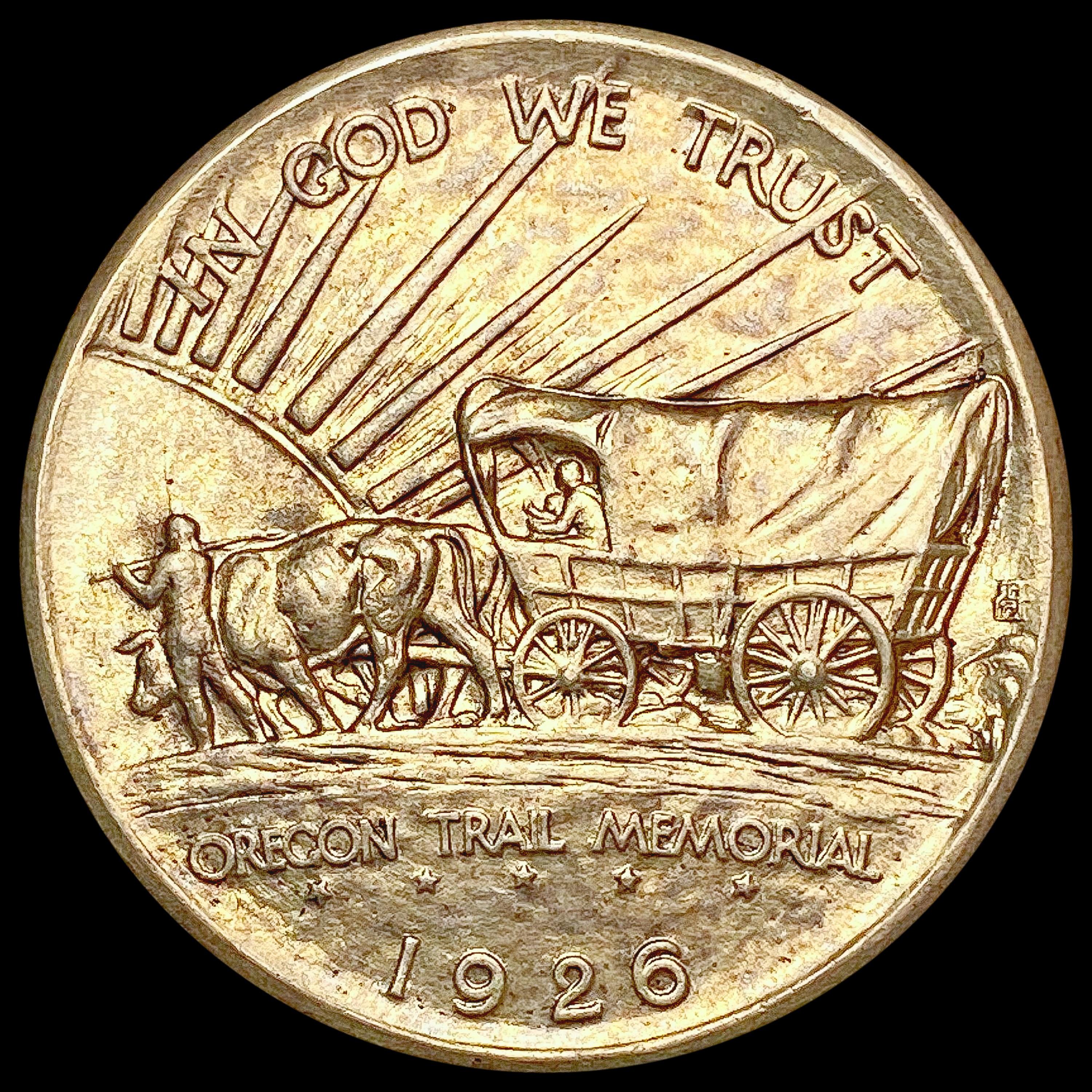 1926 Oregon Trail Half Dollar CHOICE AU