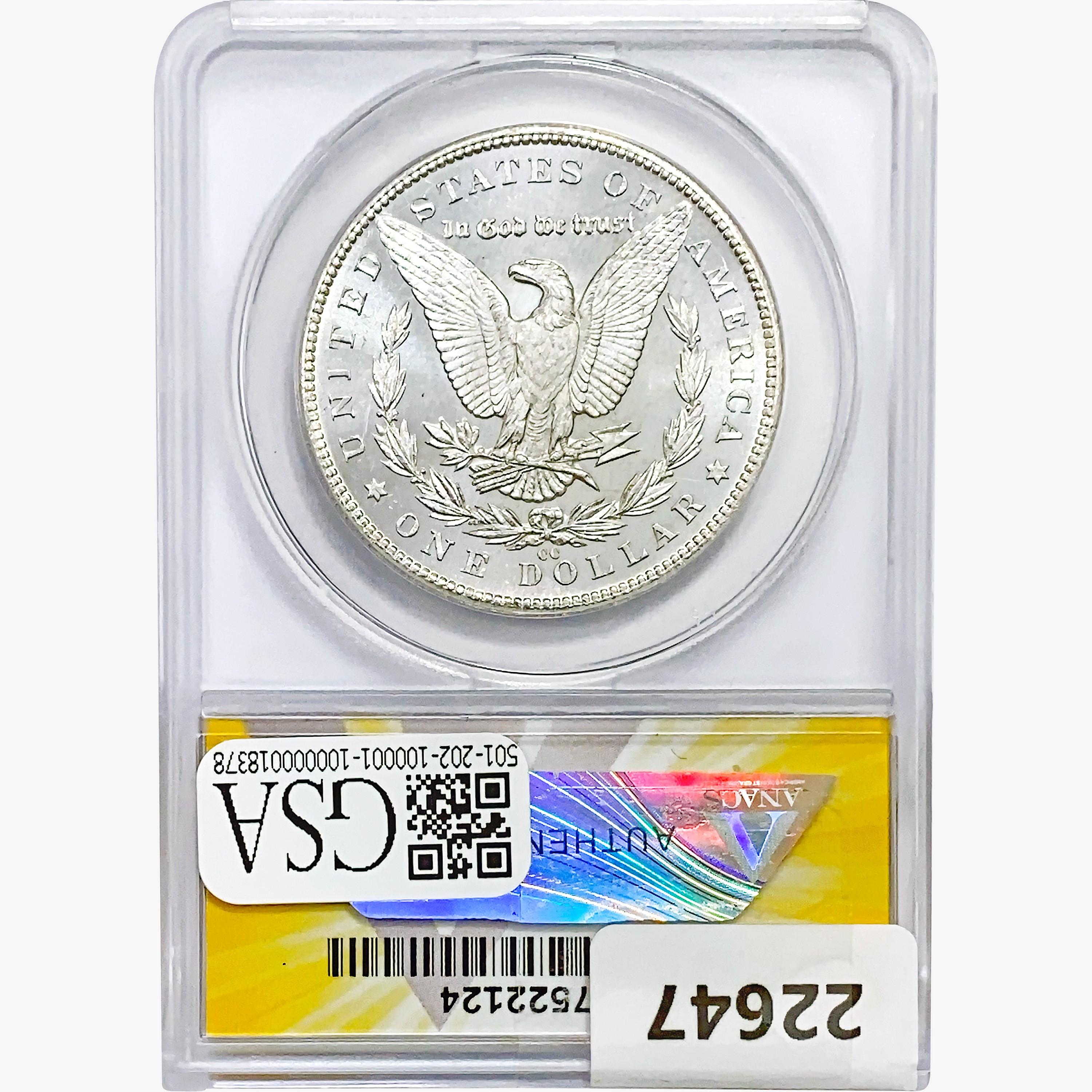1884-CC Morgan Silver Dollar ANACS MS63 Cameo DMPL