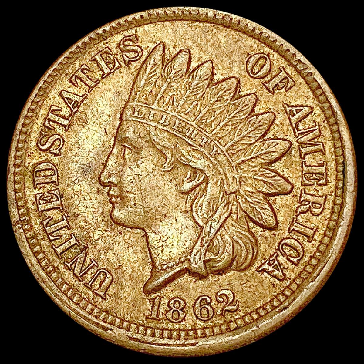 1862 Indian Head Cent CHOICE AU