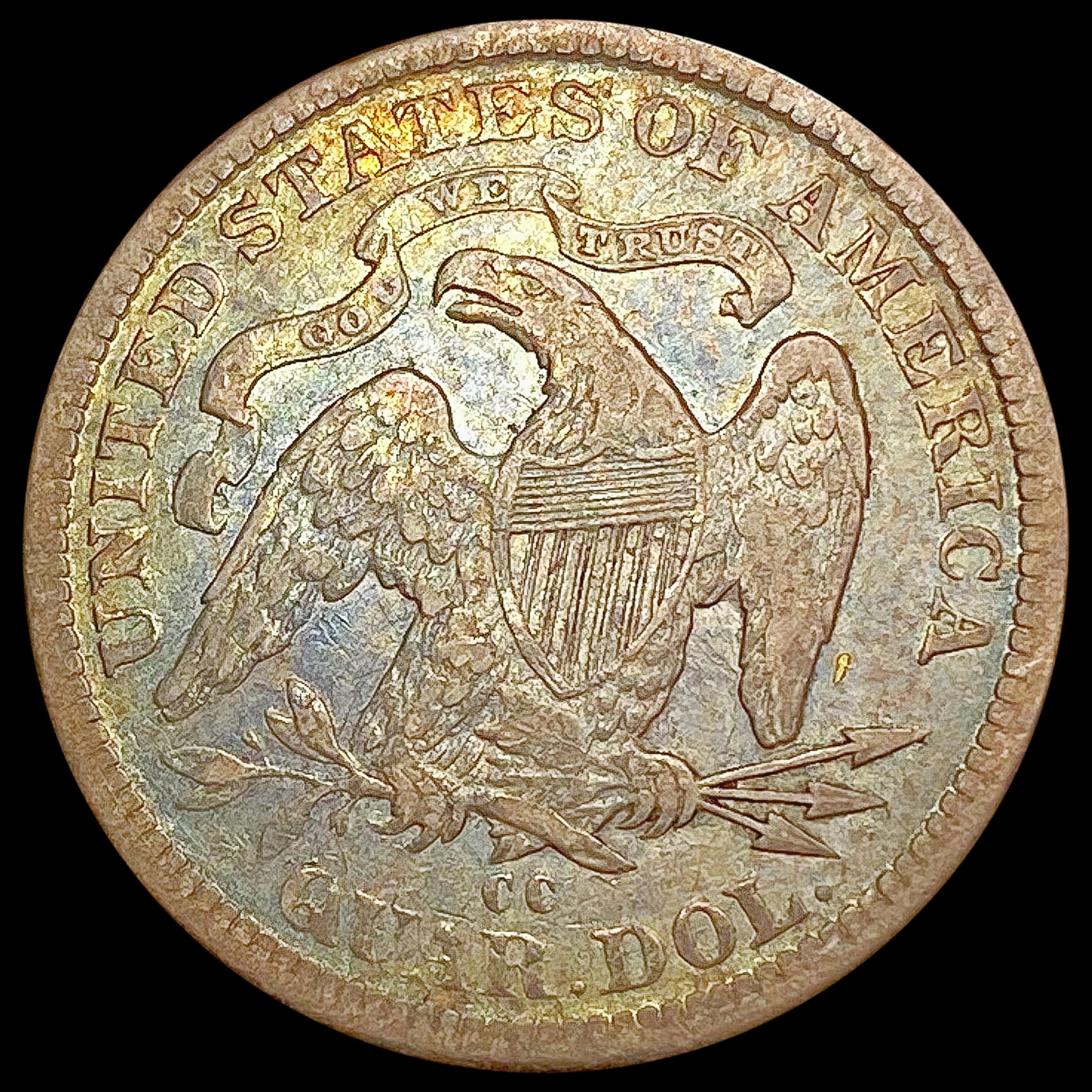 1877-CC Seated Liberty Quarter NEARLY UNCIRCULATED