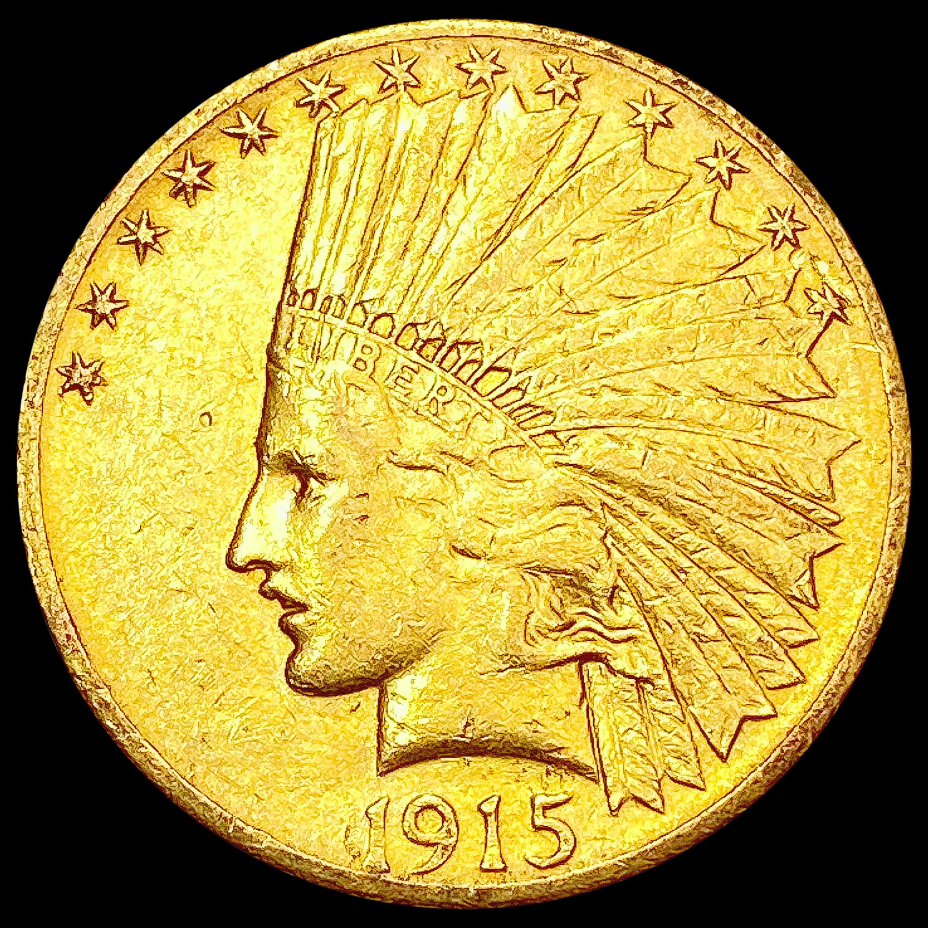 1915 $10 Gold Eagle CLOSELY UNCIRCULATED