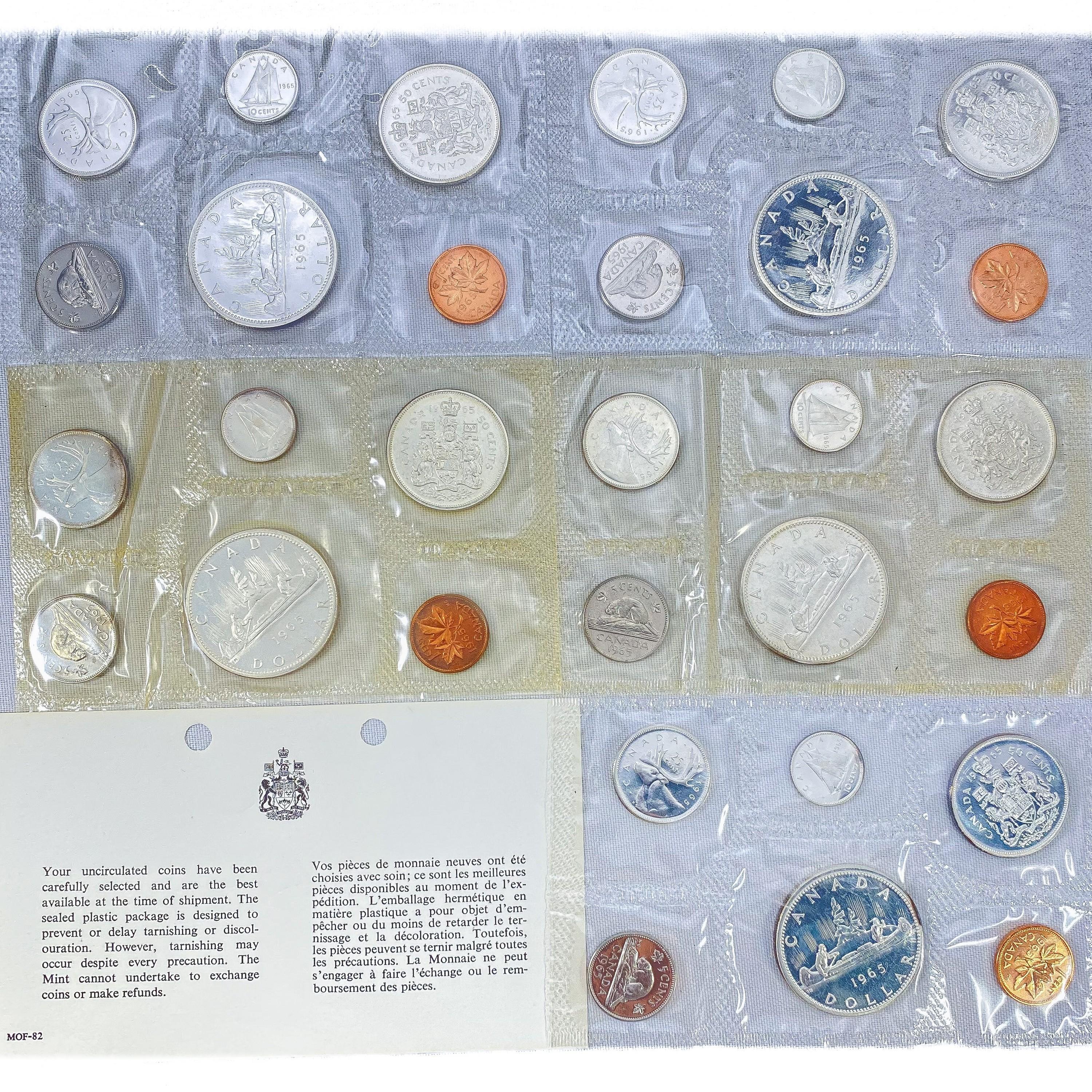 1965 Canada Proof Silver Coin Sets (30 Coins)