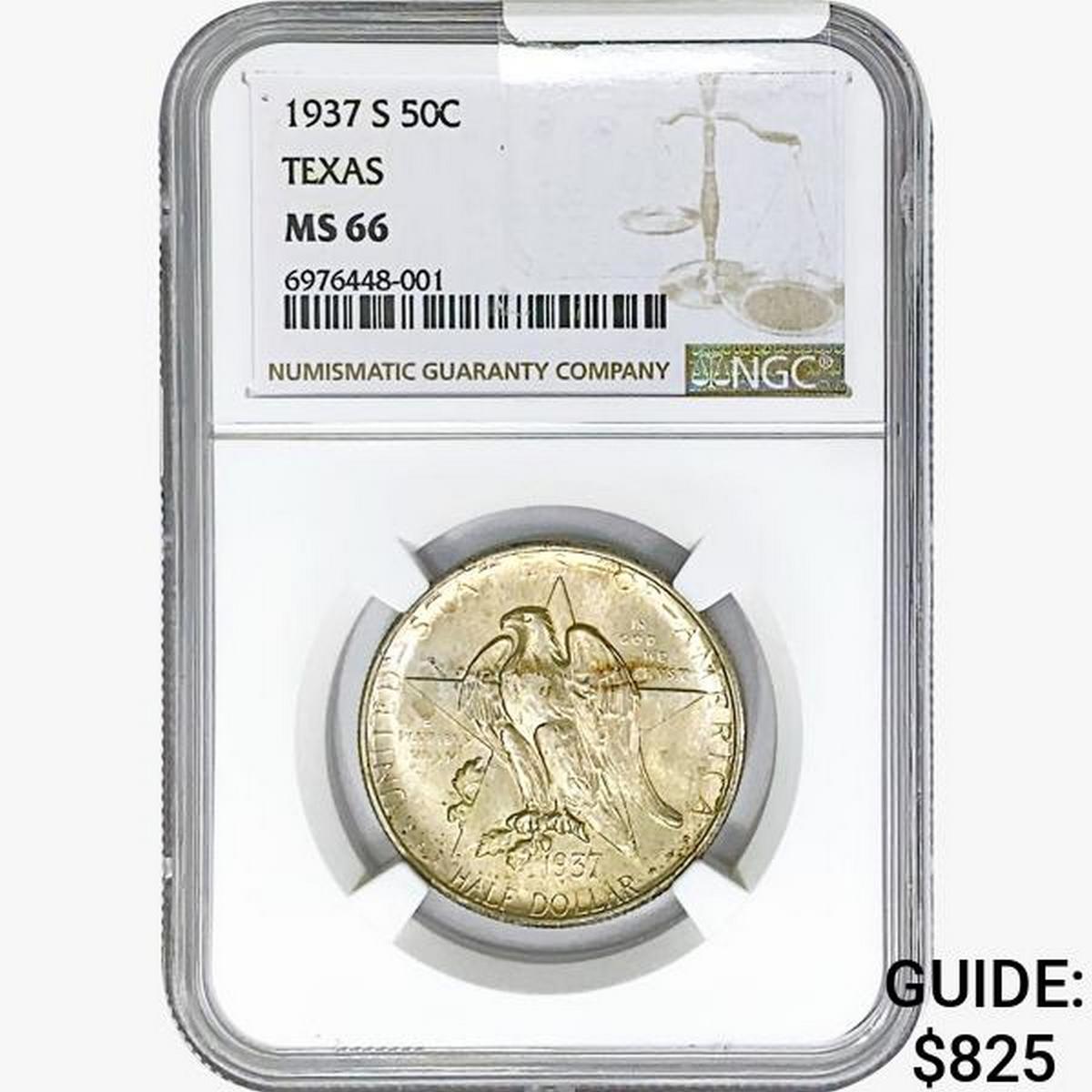 1937-S Texas Half Dollar NGC MS66
