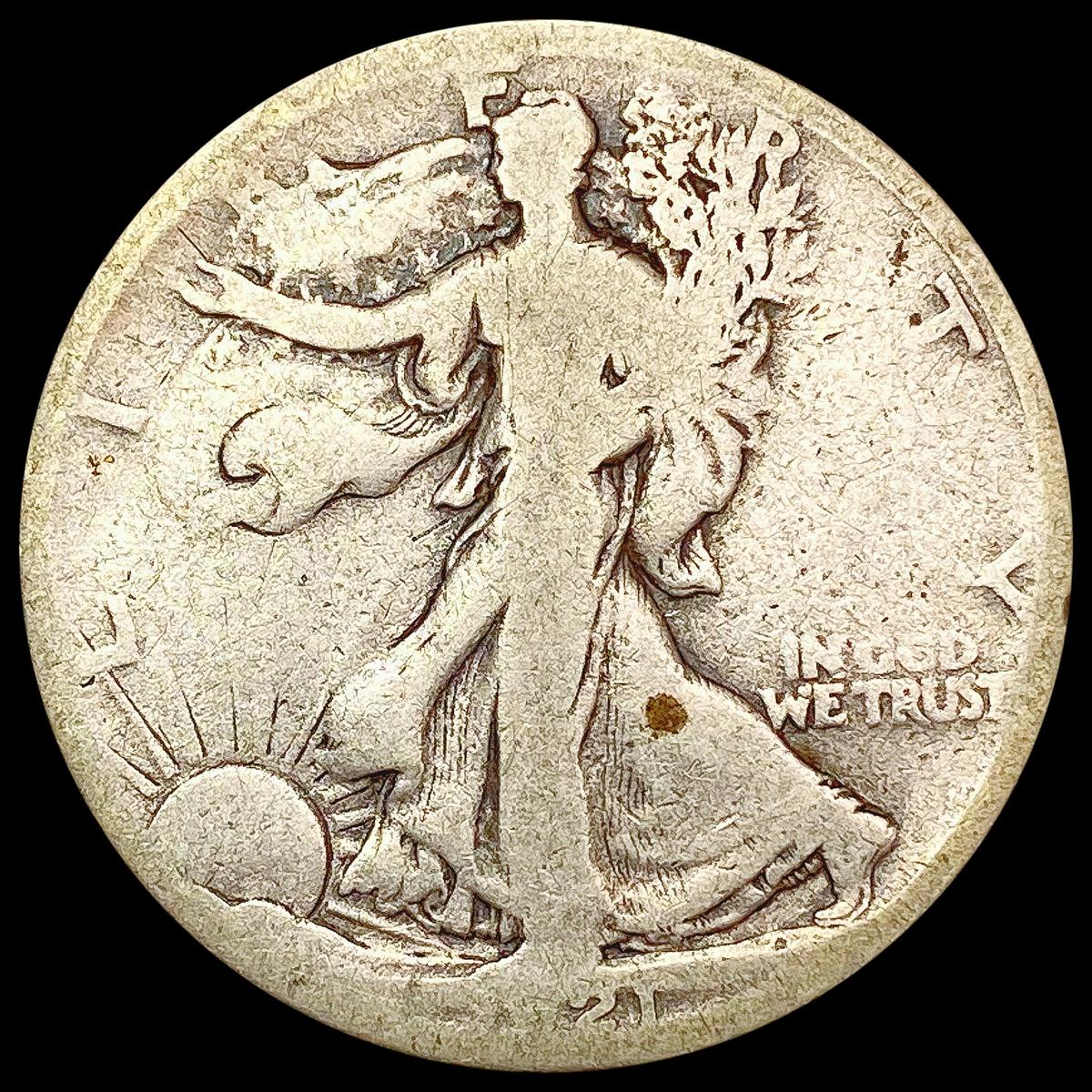 1921-S Walking Liberty Half Dollar NICELY CIRCULAT