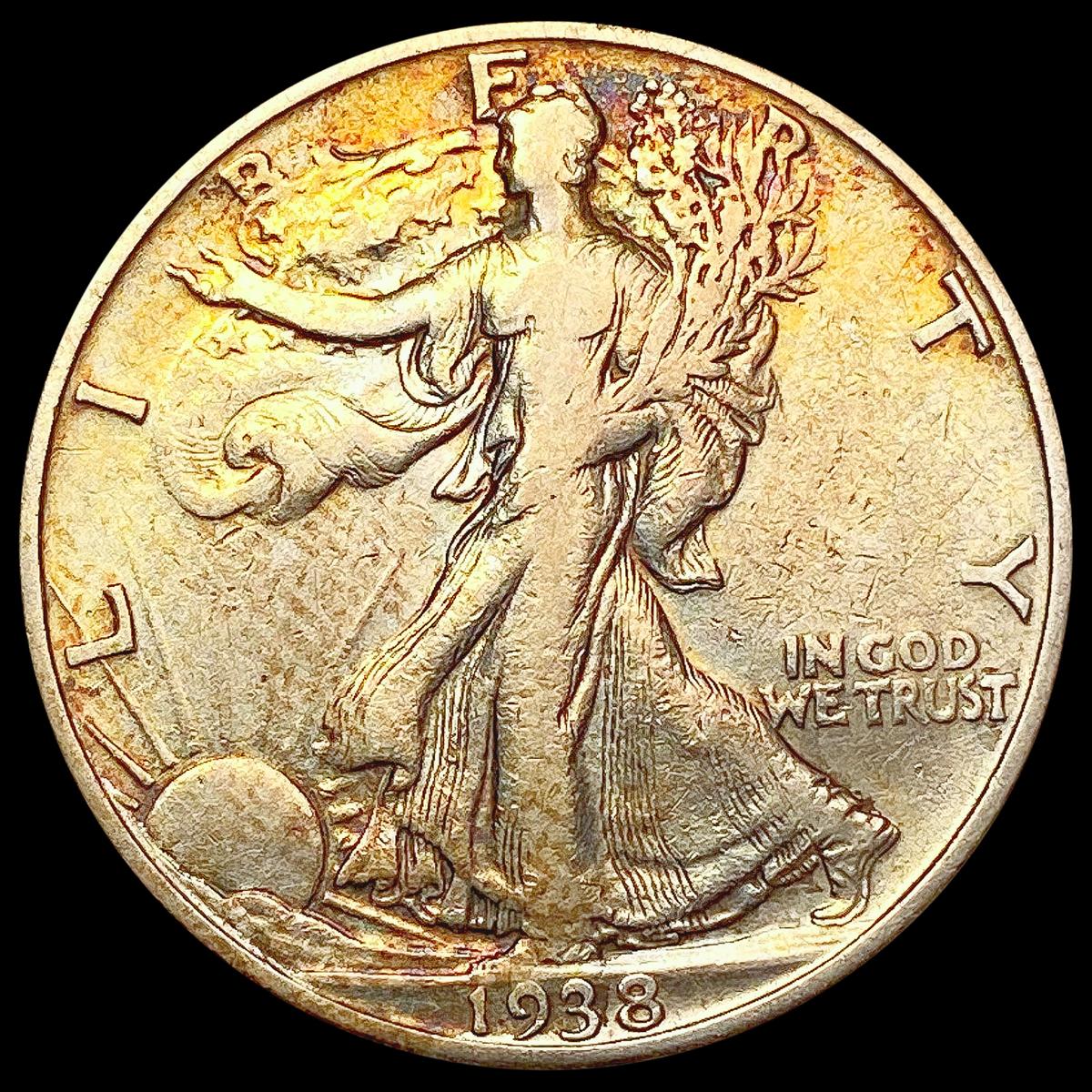 1938-D Walking Liberty Half Dollar LIGHTLY CIRCULA