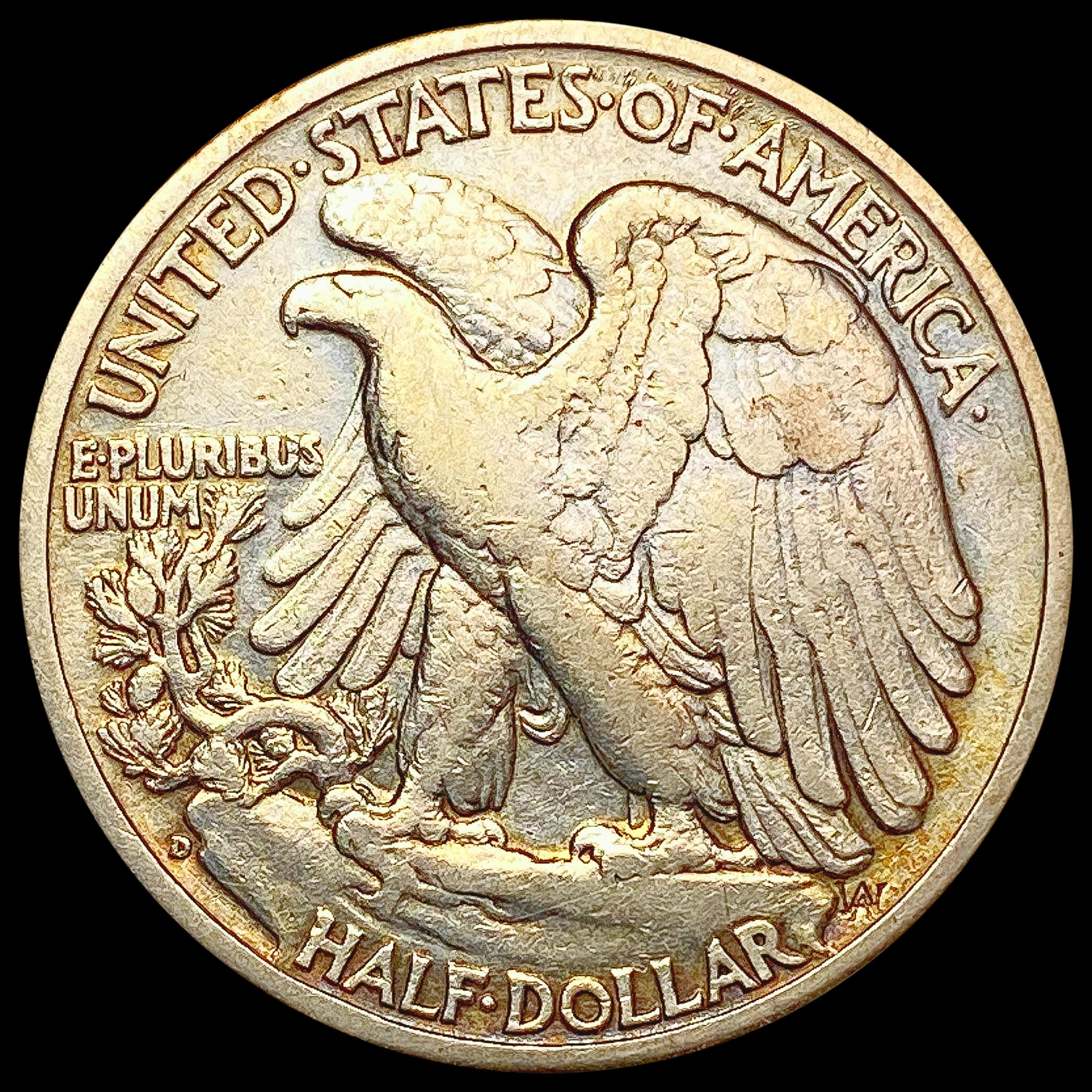 1938-D Walking Liberty Half Dollar LIGHTLY CIRCULA