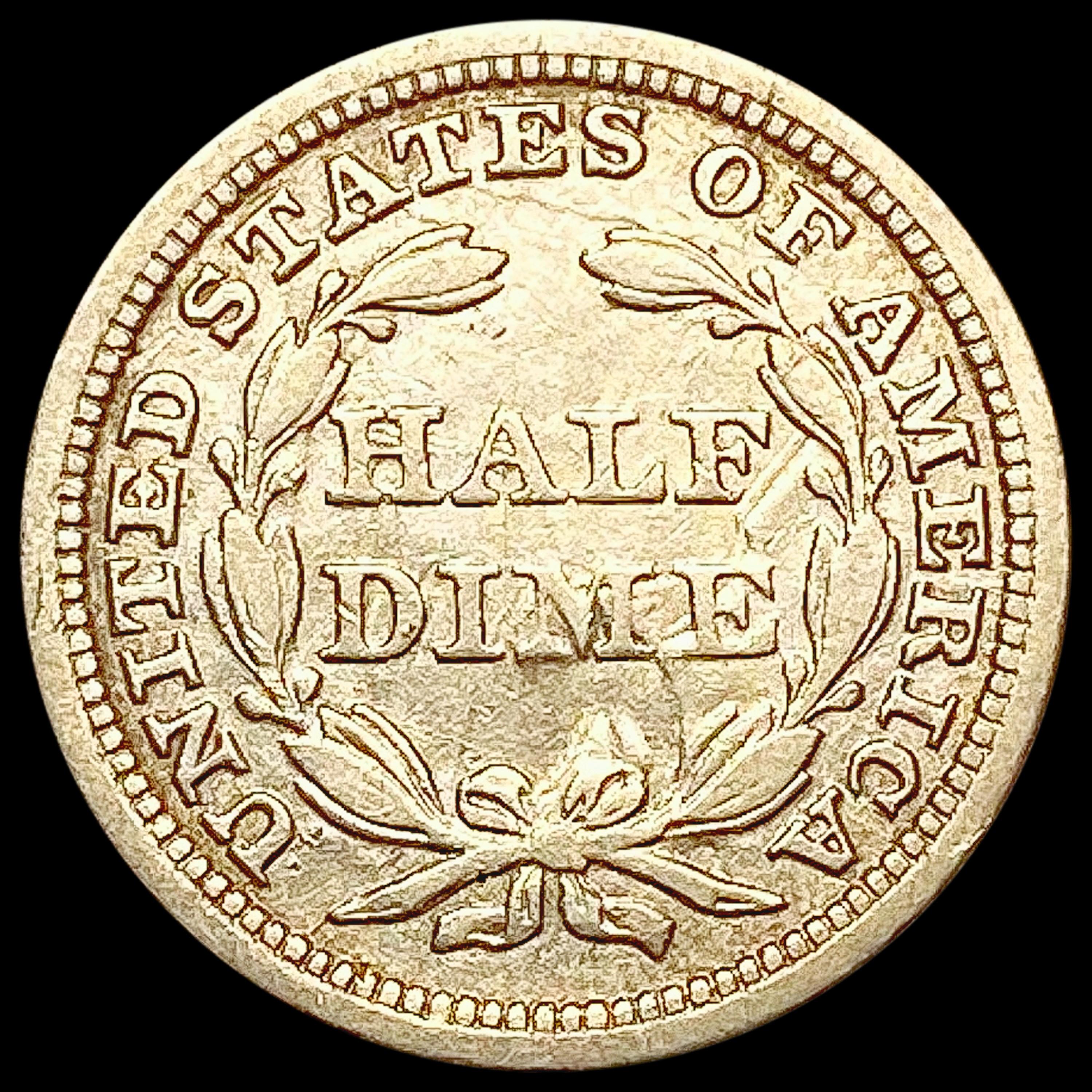 1854 Seated Liberty Half Dime LIGHTLY CIRCULATED