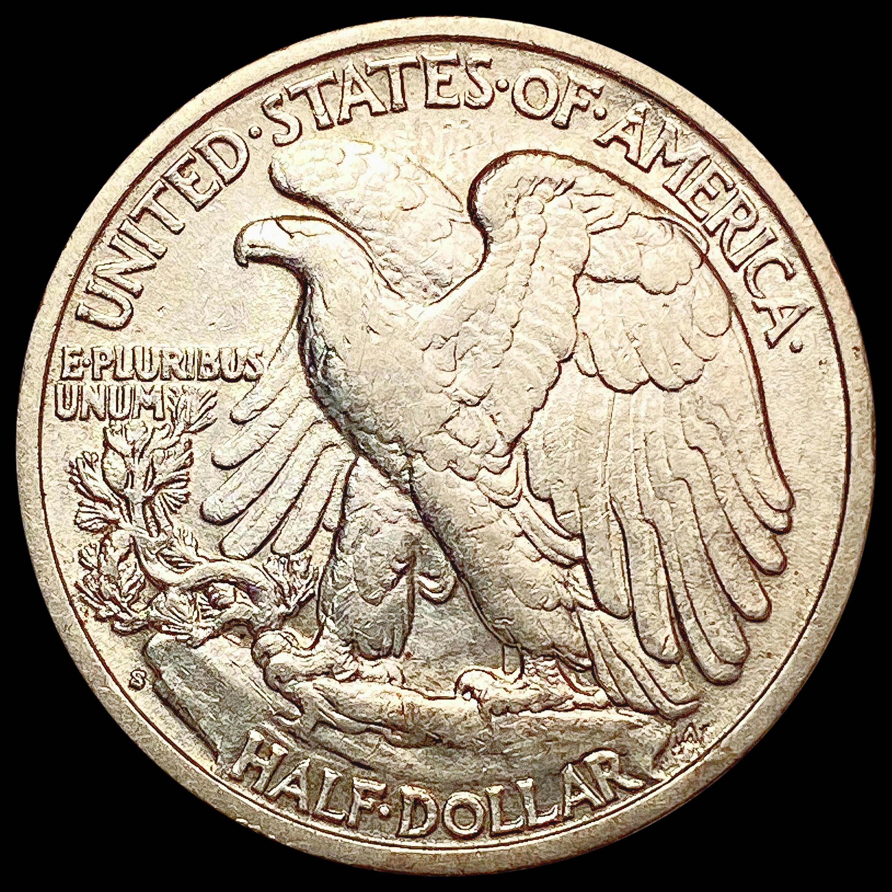 1936-S Walking Liberty Half Dollar CHOICE AU