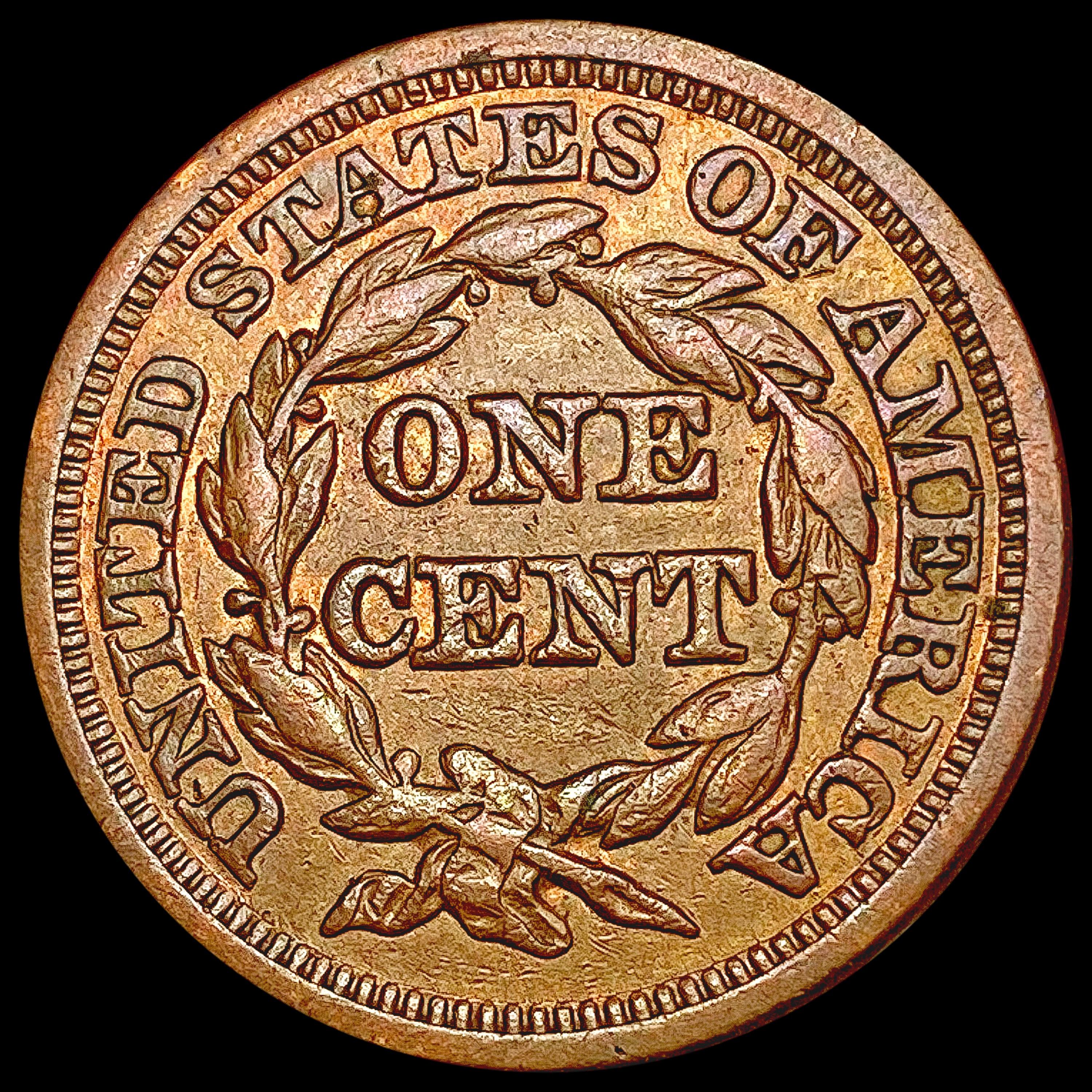 1846 Tall Date Braided Hair Cent CLOSELY UNCIRCULA