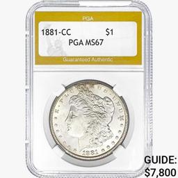1881-CC Morgan Silver Dollar PGA MS67