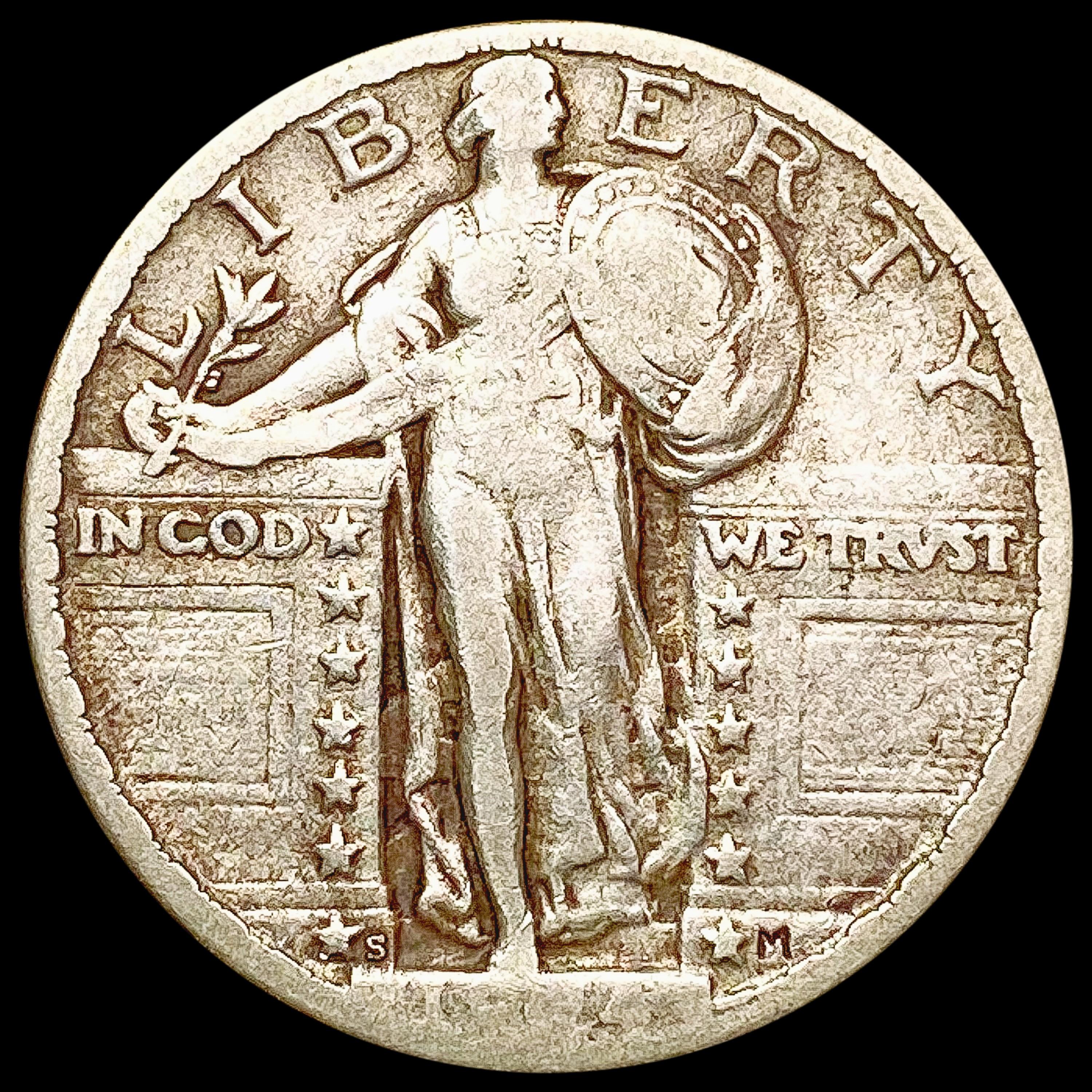 1924-S Standing Liberty Quarter NICELY CIRCULATED